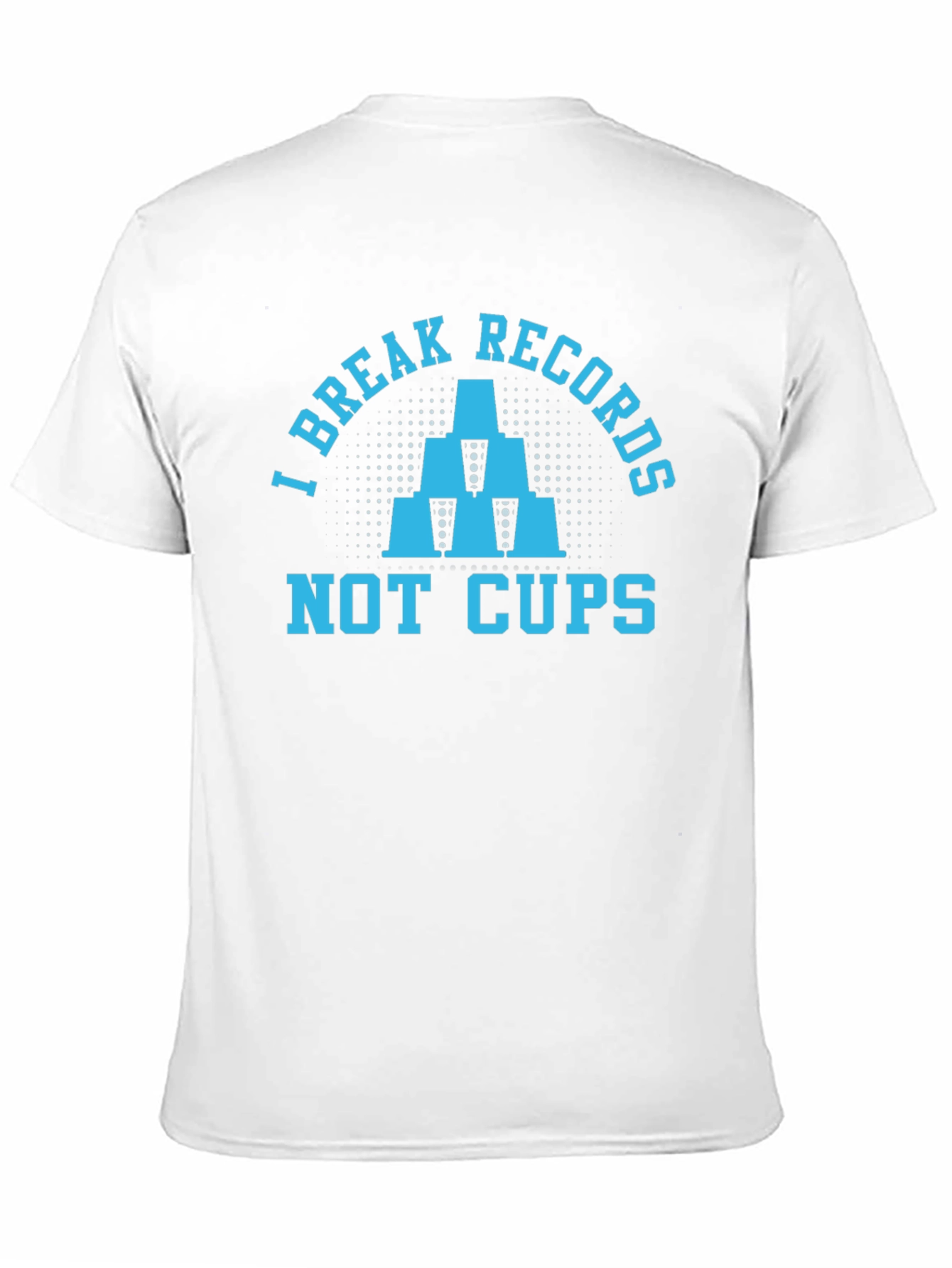 Black I Break Records Not Cups T-Shirt view 11