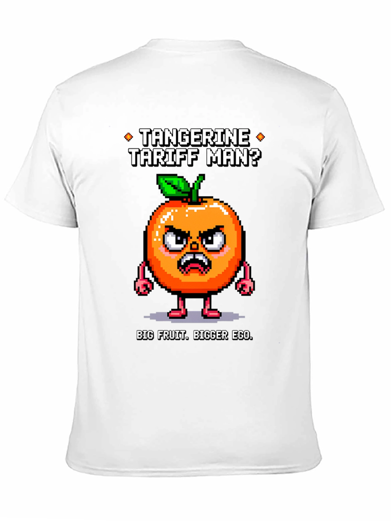 Black Tangerine Tariff Man Black T-Shirt view 11