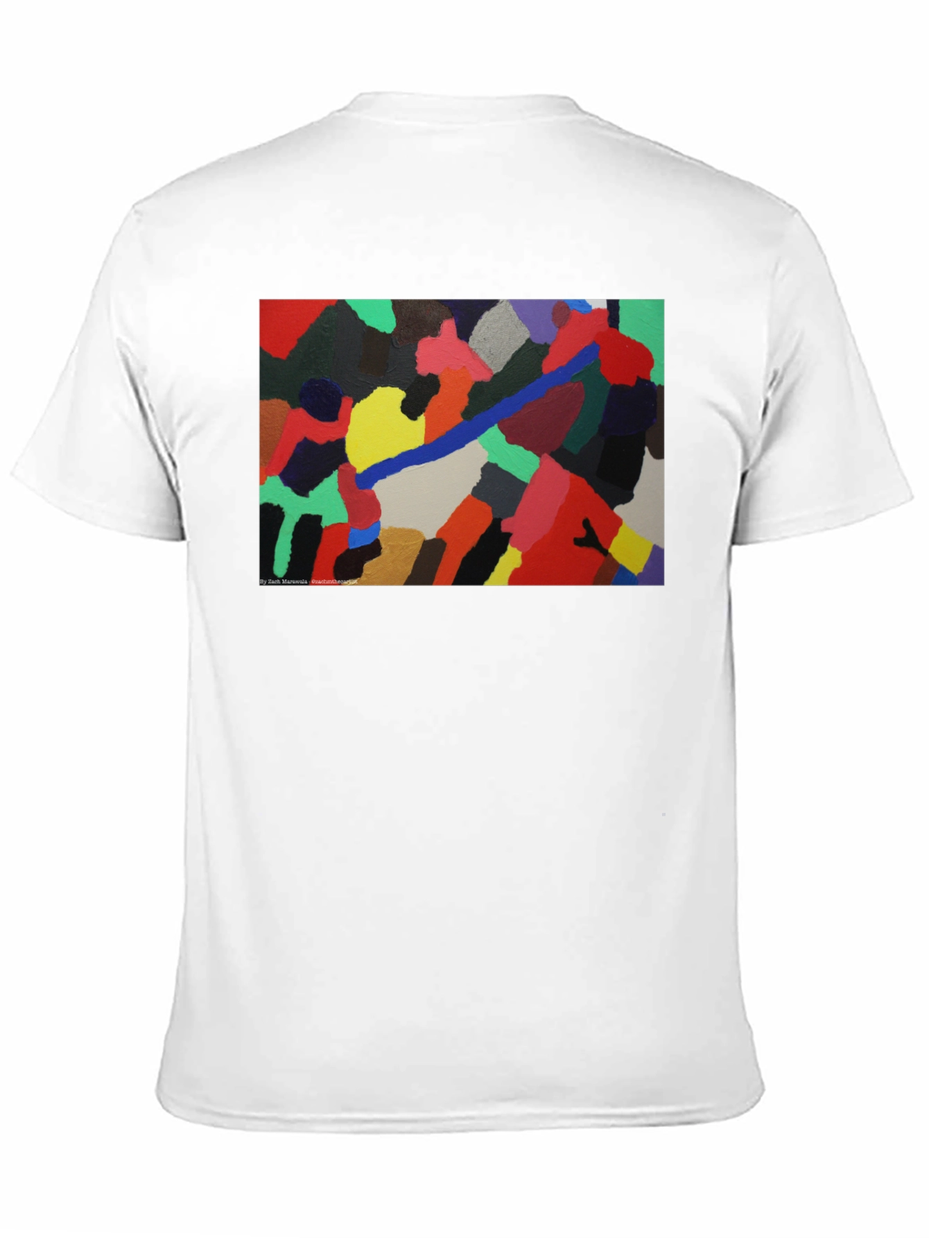 Black Abstract Art Print Black T-Shirt view 11