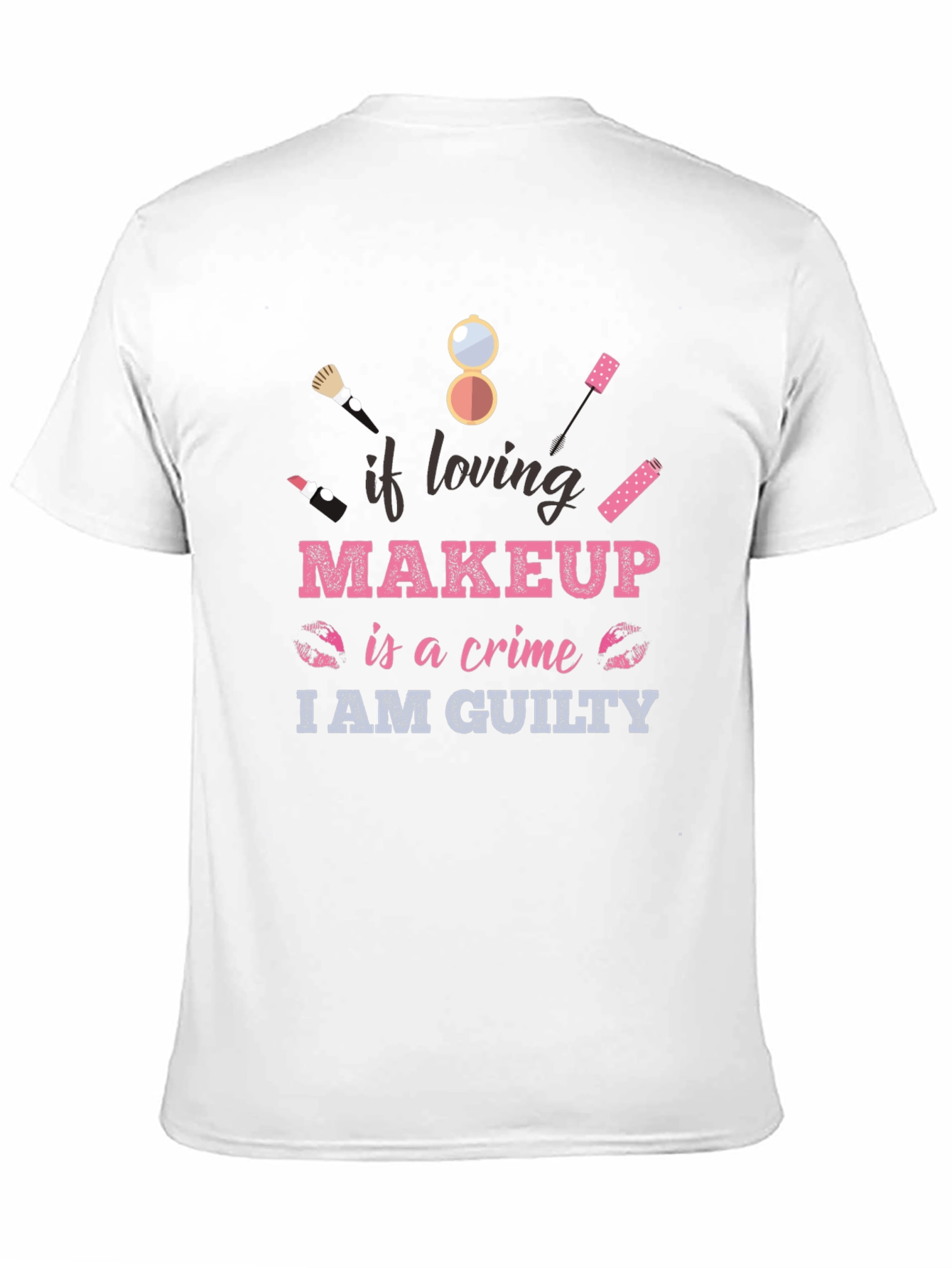 Black Makeup Lover Guilty T-Shirt - Cotton Blend Tee view 11