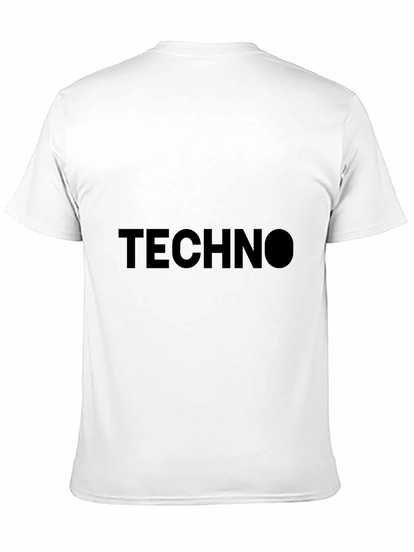 Black Techno Black T-Shirt - Modern Minimalist Style view 11