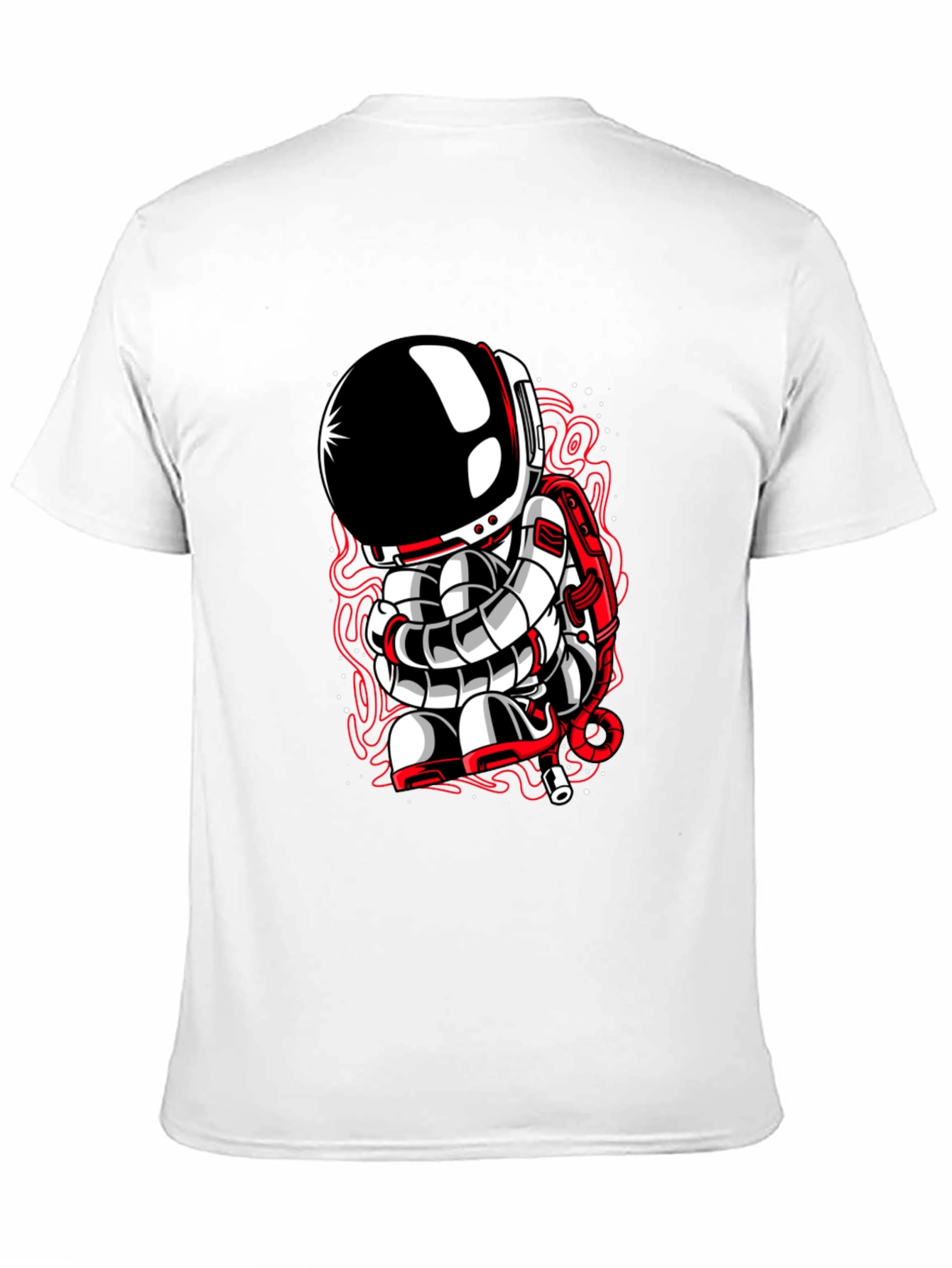 Black Astronaut Graphic Tee - Unique Spaceman Design view 11