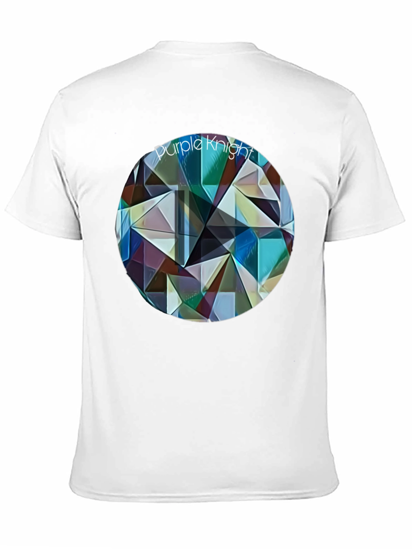 Black Purple Knight Geometric T-Shirt - Modern Artistic Design view 11