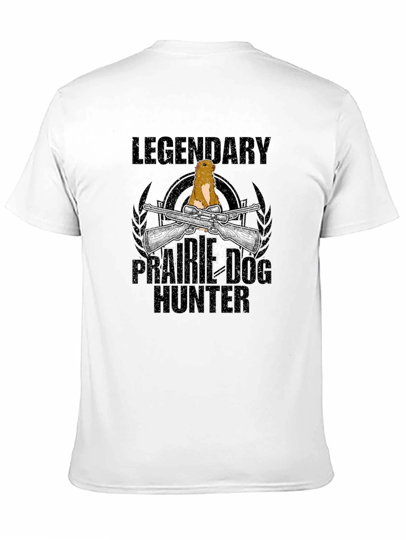Black Legendary Prairie Dog Hunter Black T-Shirt view 11