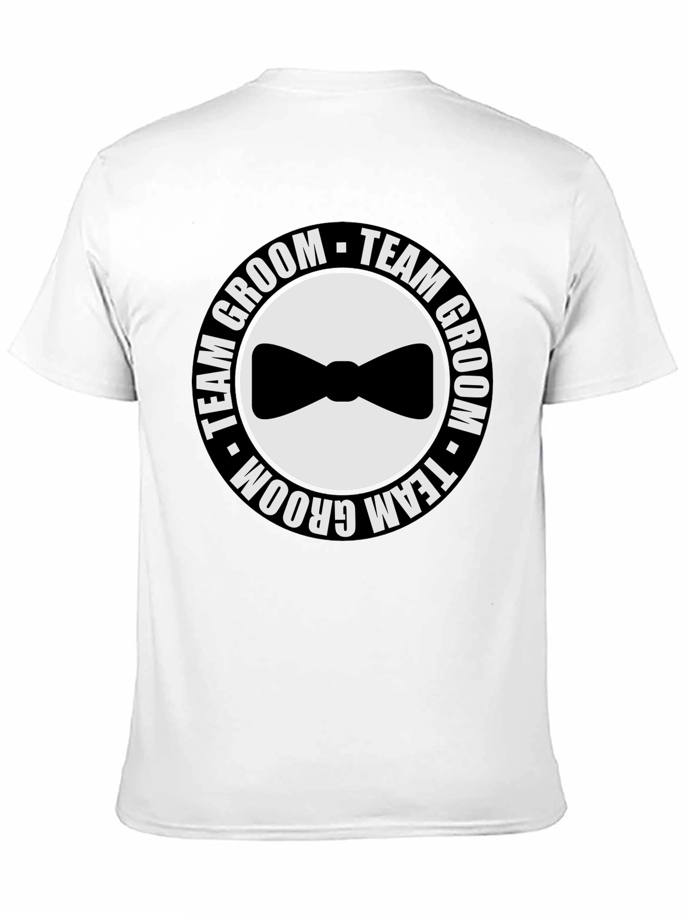 Black Team Groom Black T-Shirt - Wedding Party Apparel view 11