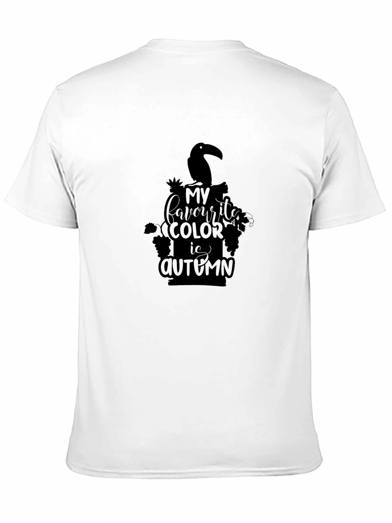 Black Autumn Color T-Shirt - Toucan Design view 11