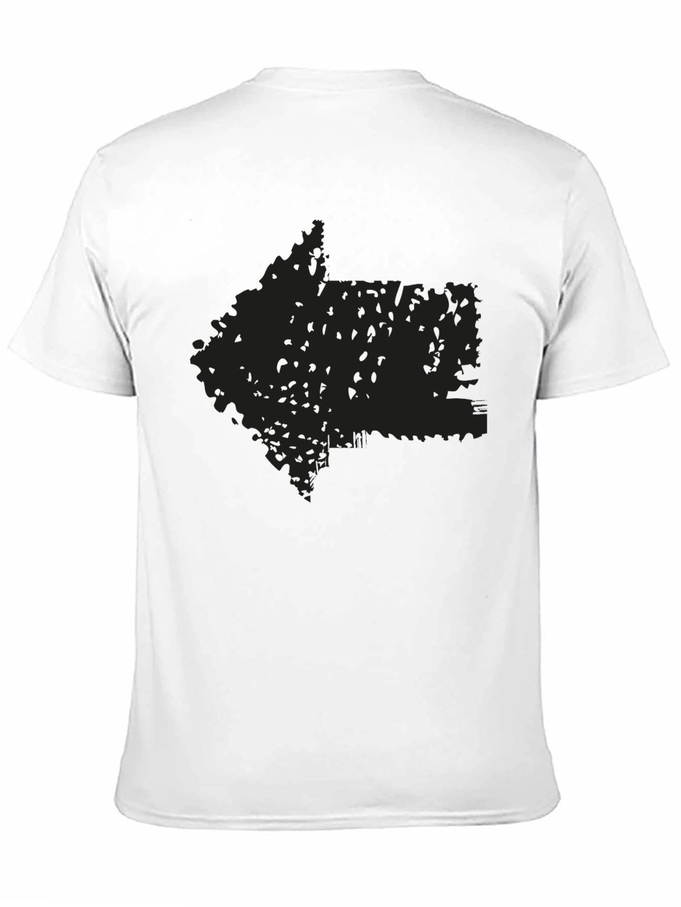 Black Men's Black Graphic Print Casual T-Shirt view 11