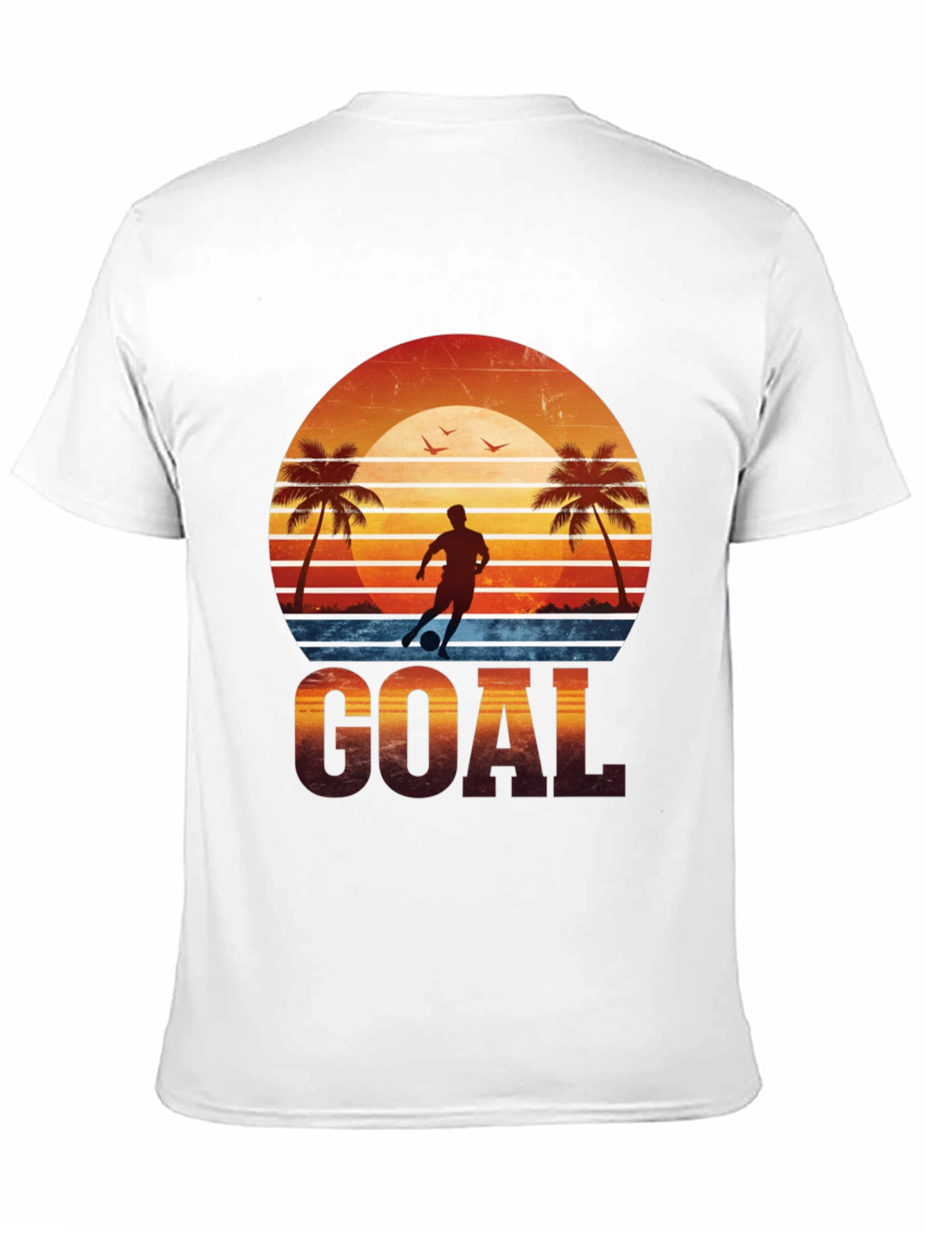 Black Goal Graphic Tee - Soccer Beach Design view 11