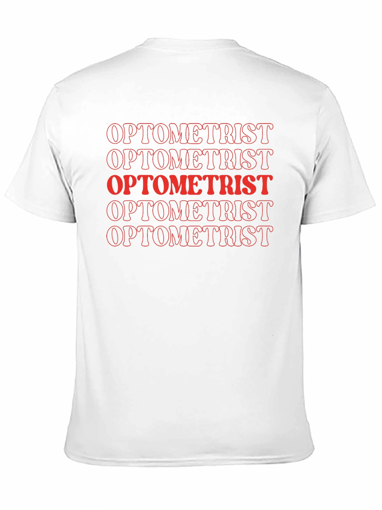 Black Optometrist Bold Text Graphic T-Shirt view 11