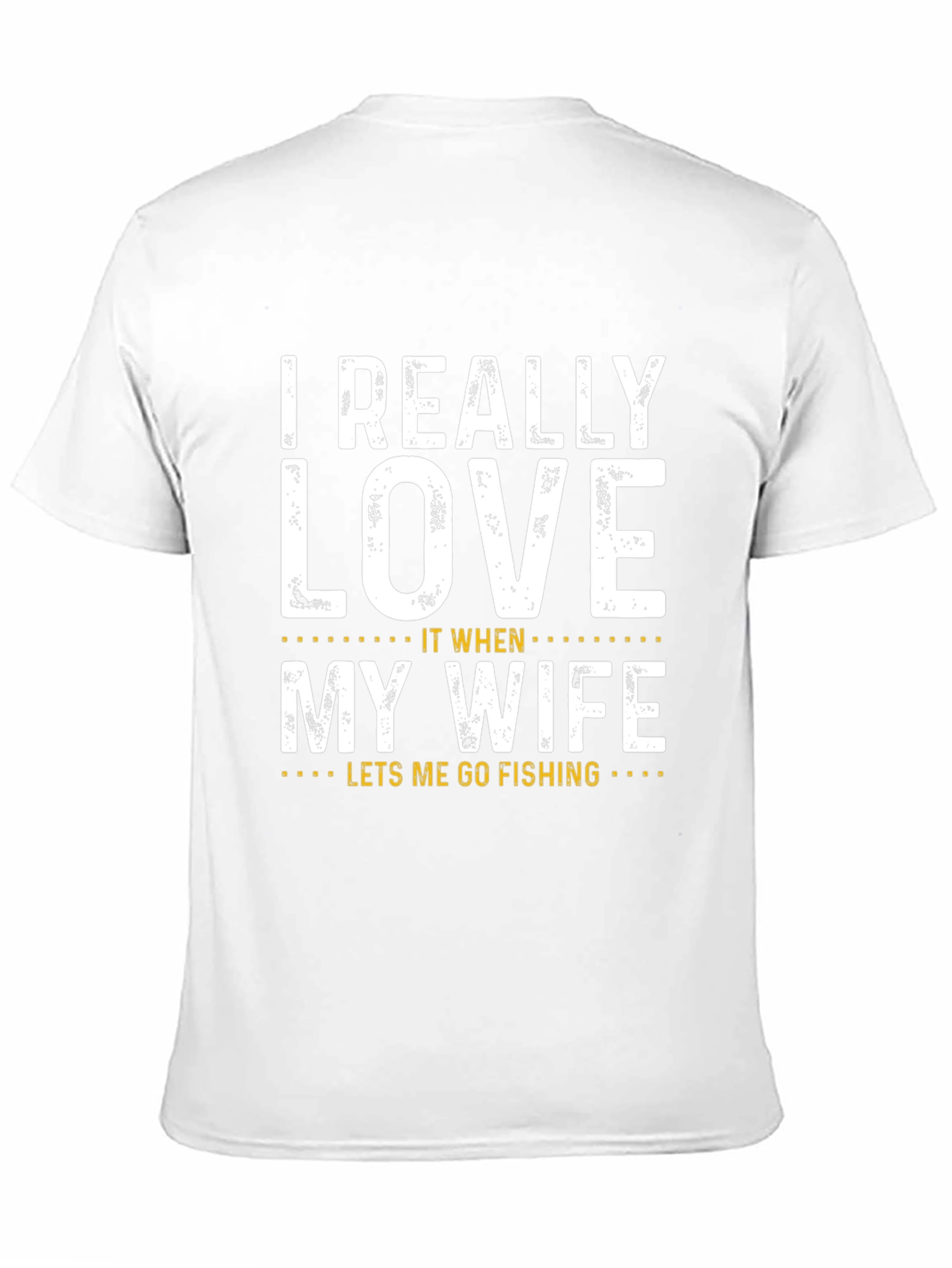 Black Fishing T-Shirt - Funny "Love My Wife" Design, Black view 11