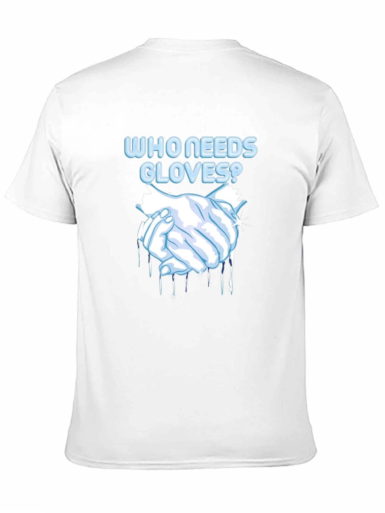 Black Who Needs Gloves? Graphic Tee view 11