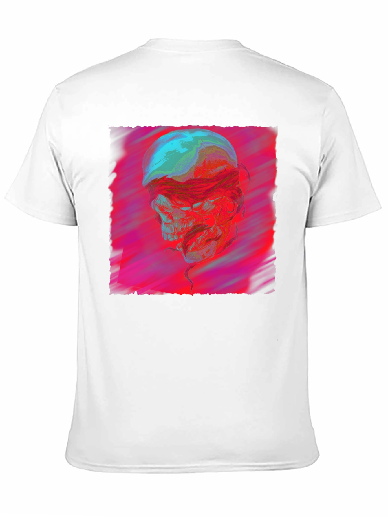 Black Skull Graphic Print Crew Neck T-Shirt view 11