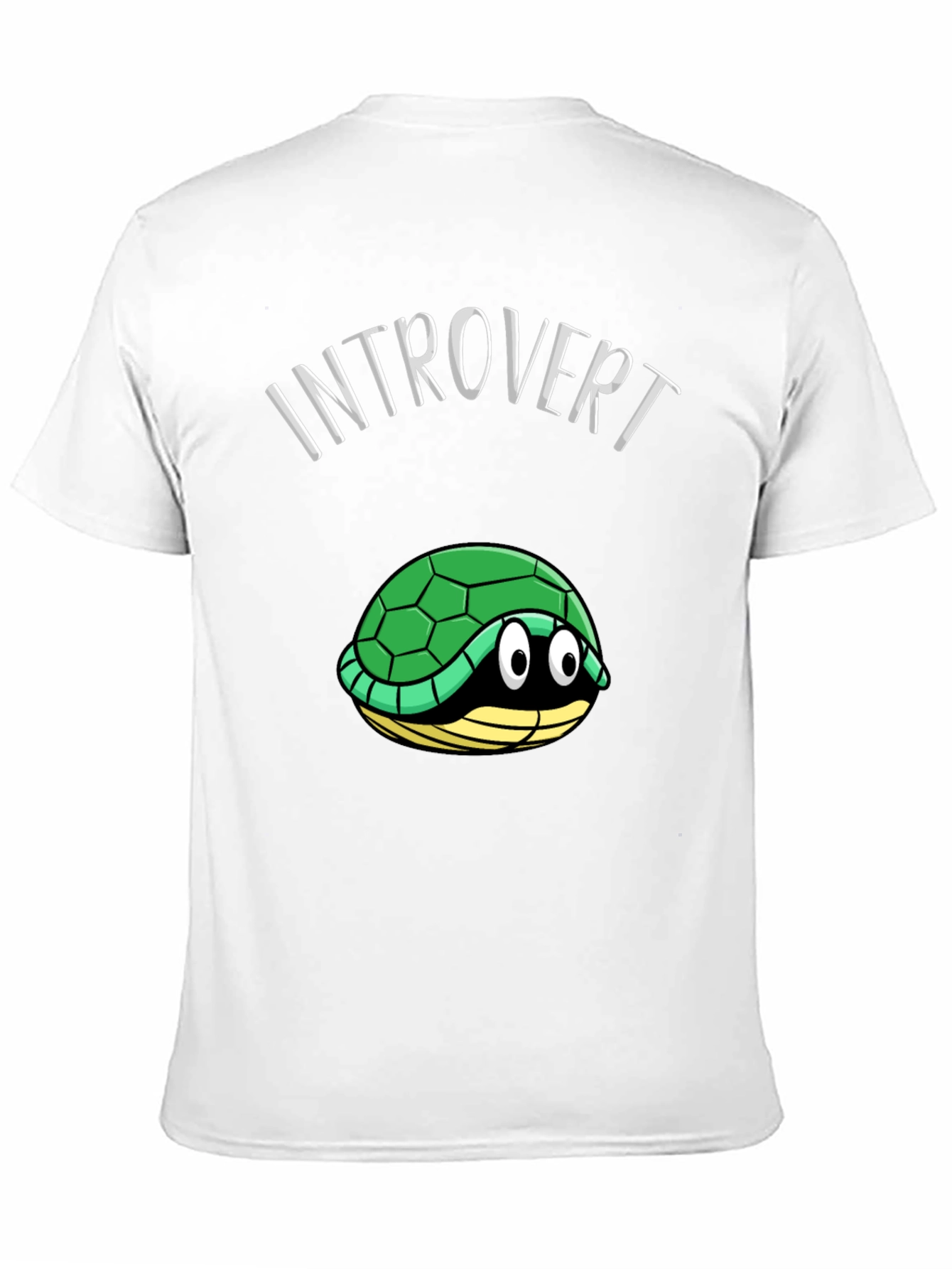 Black Introvert Turtle T-Shirt Funny Graphic Tee view 11