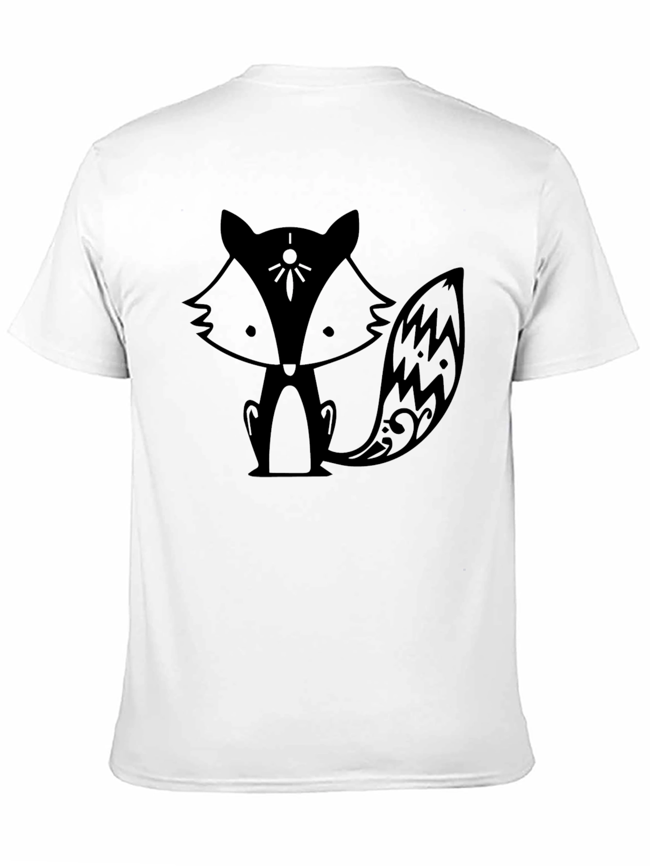 Black Fox Graphic Print Black T-Shirt view 11