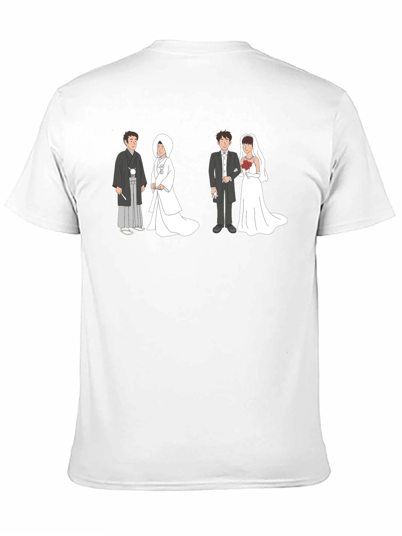 Black Wedding Couple Graphic Tee - Unique Design view 11