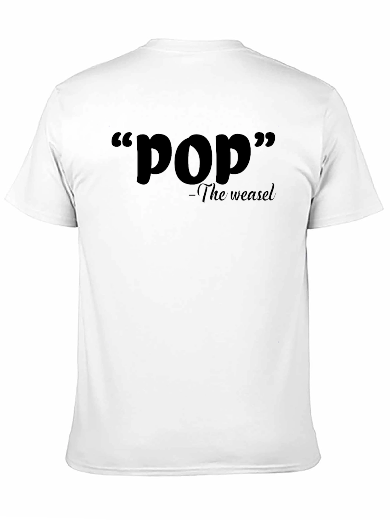 Black Pop The Weasel T-Shirt - Classic Slogan Tee view 11