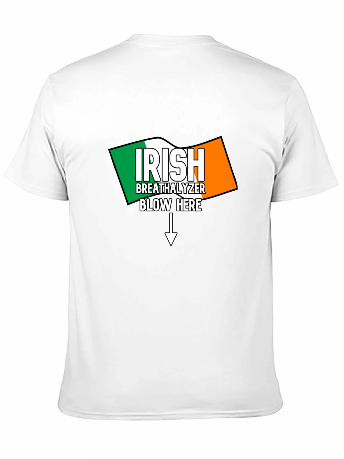 Black Irish Breathalyzer Blow Here T-Shirt view 11