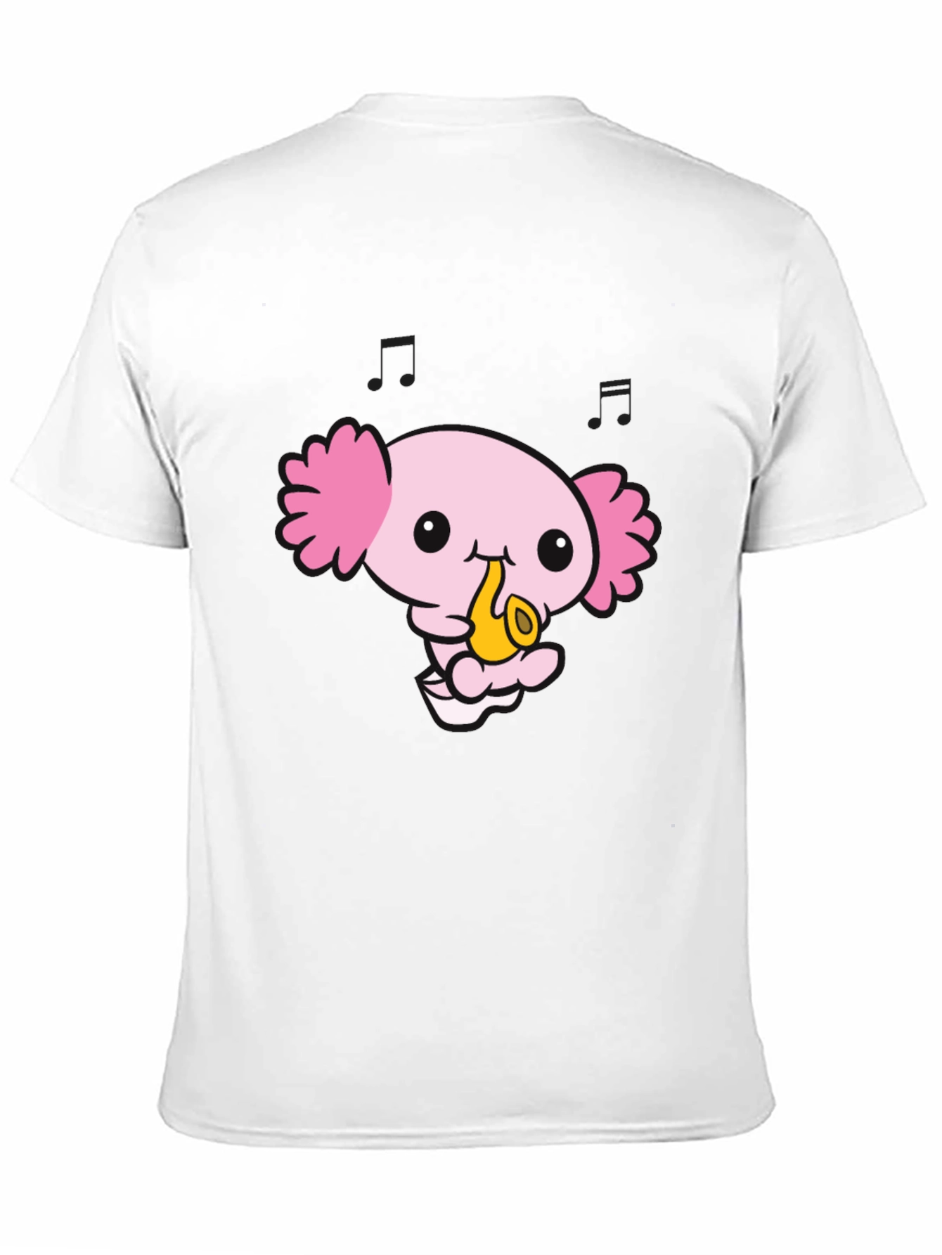 Black Axolotl Saxophone Black T-Shirt view 11