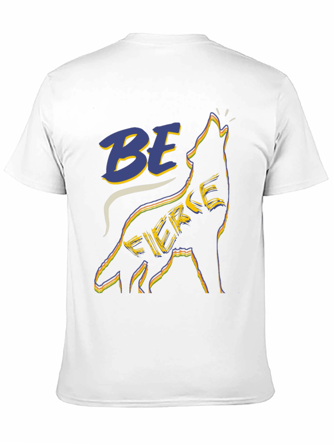 Black Be Fierce Wolf Graphic Tee - Black view 11