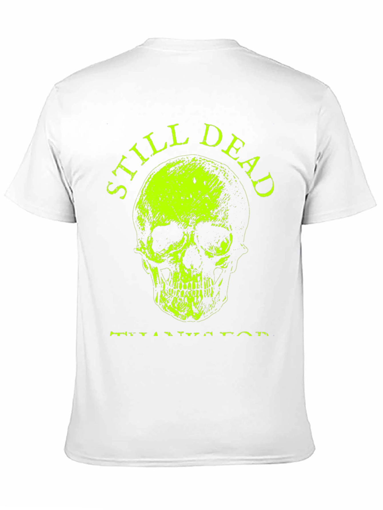Black Still Dead Skull Graphic T-Shirt - Black view 11
