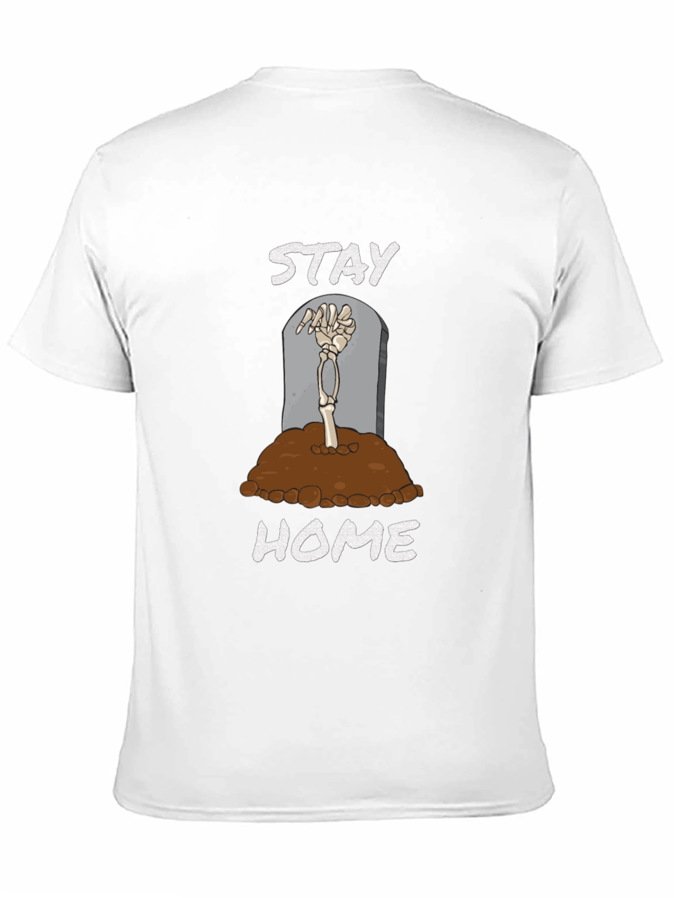Black Stay Home Skeleton Hand T-Shirt view 11