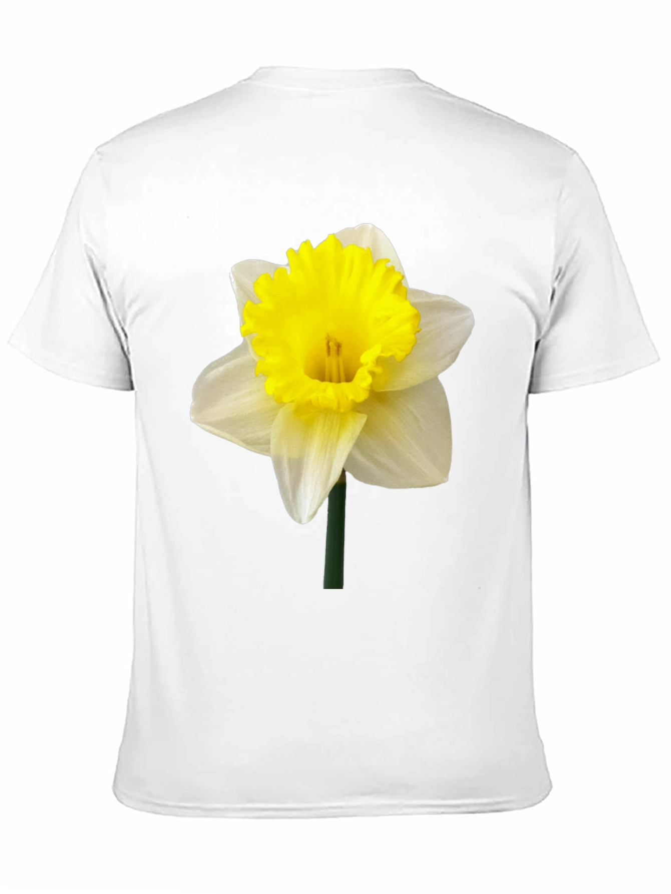 Daffodil Flower Graphic T-Shirt - Black Casual Tee - 11