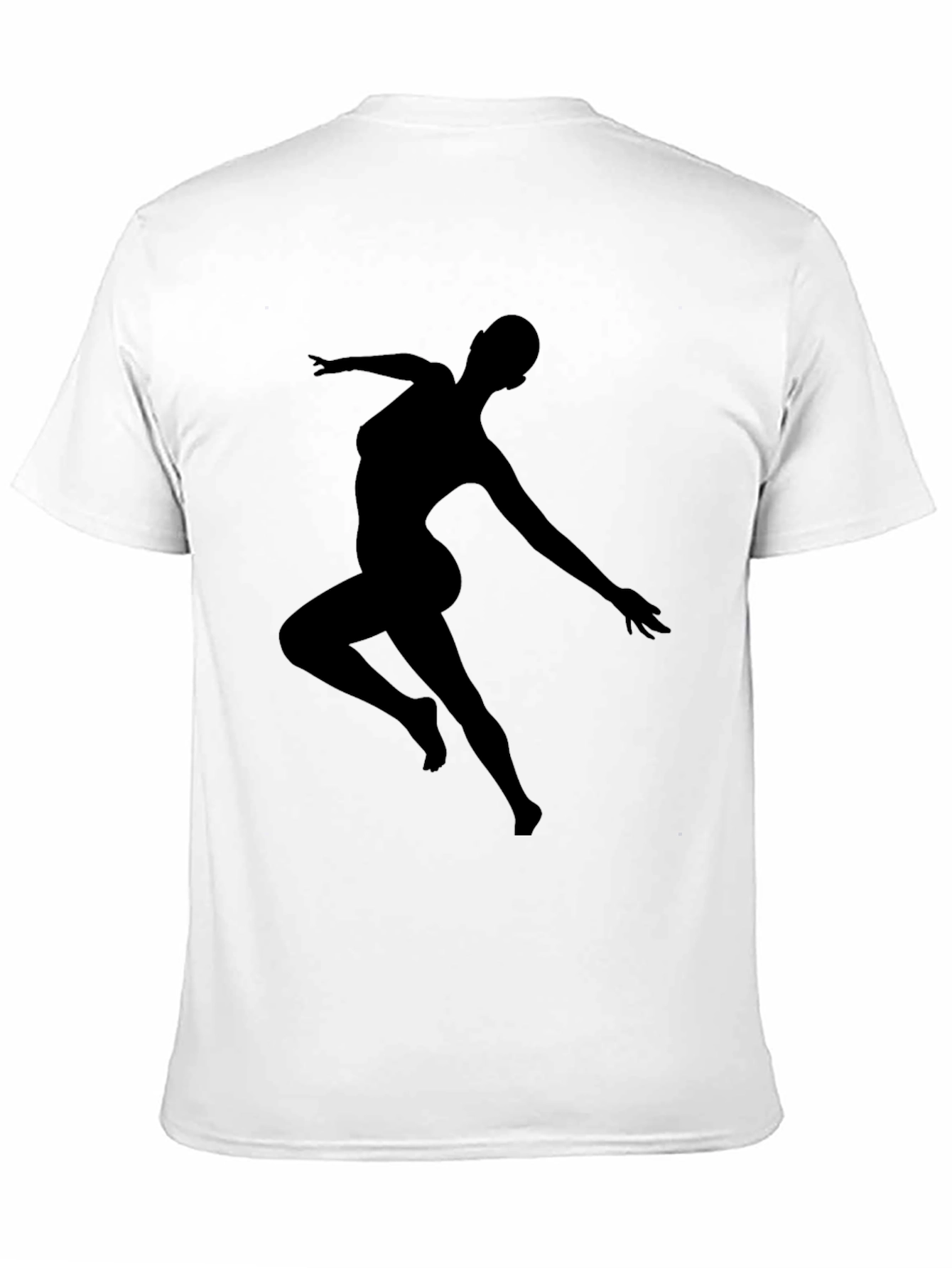 Black Silhouette Dancer Graphic Tee - Black Casual T-Shirt view 11