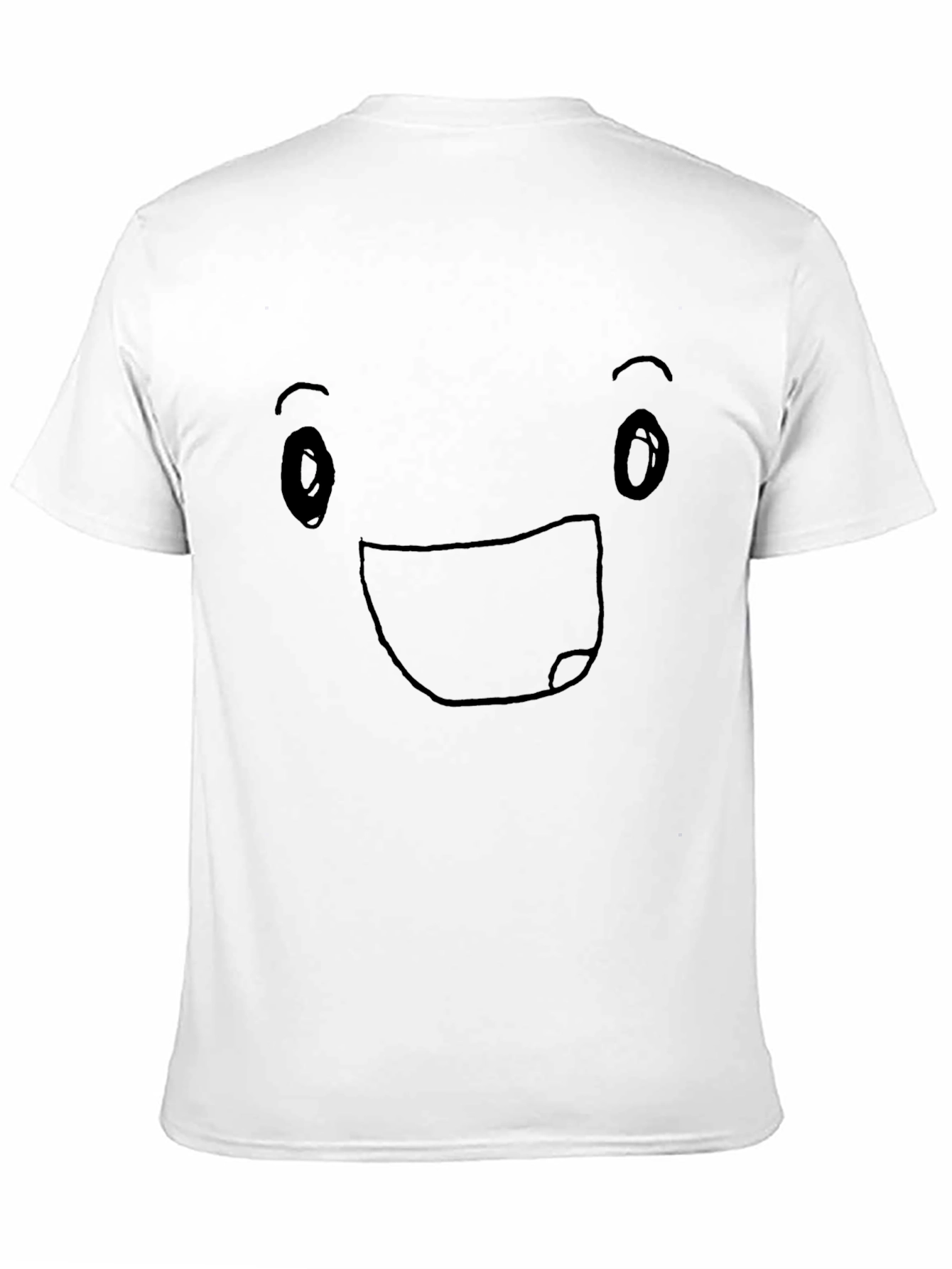 Black Happy Face Graphic Tee - Black Cotton Blend view 11