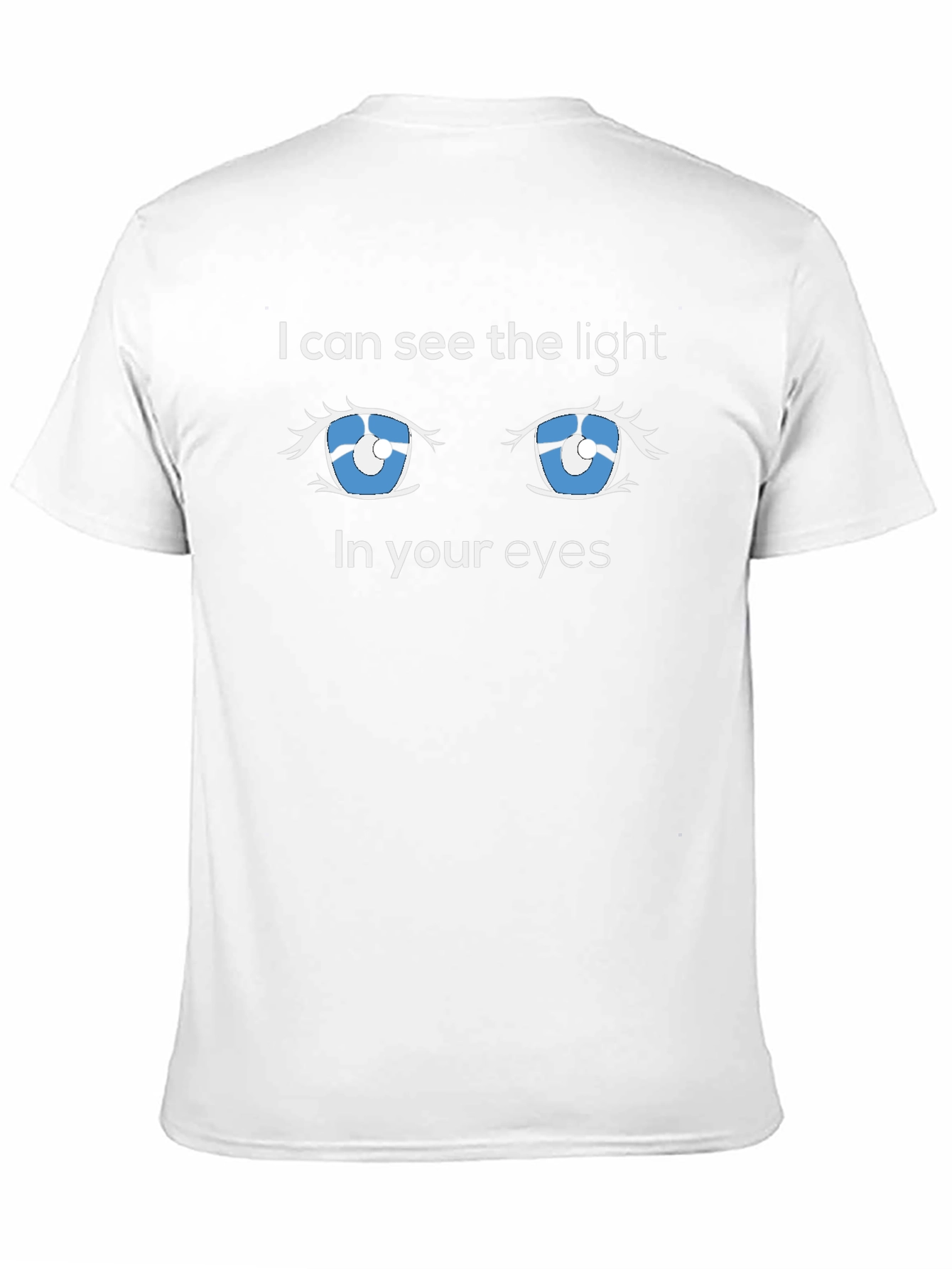 Black Anime Eyes Graphic Tee - I Can See The Light Black Shirt view 11