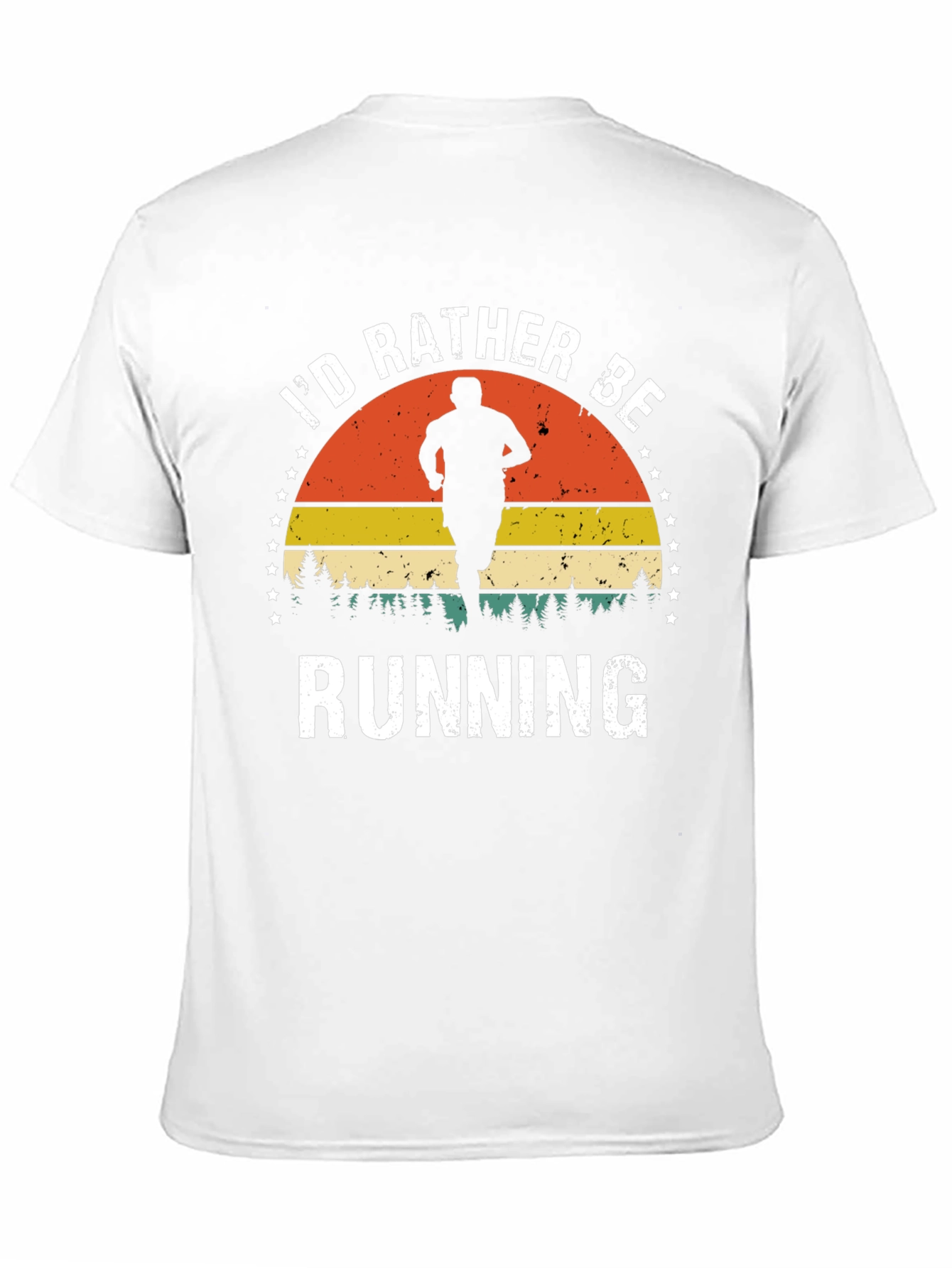 Black Retro "I'd Rather Be Running" Graphic Tee view 11