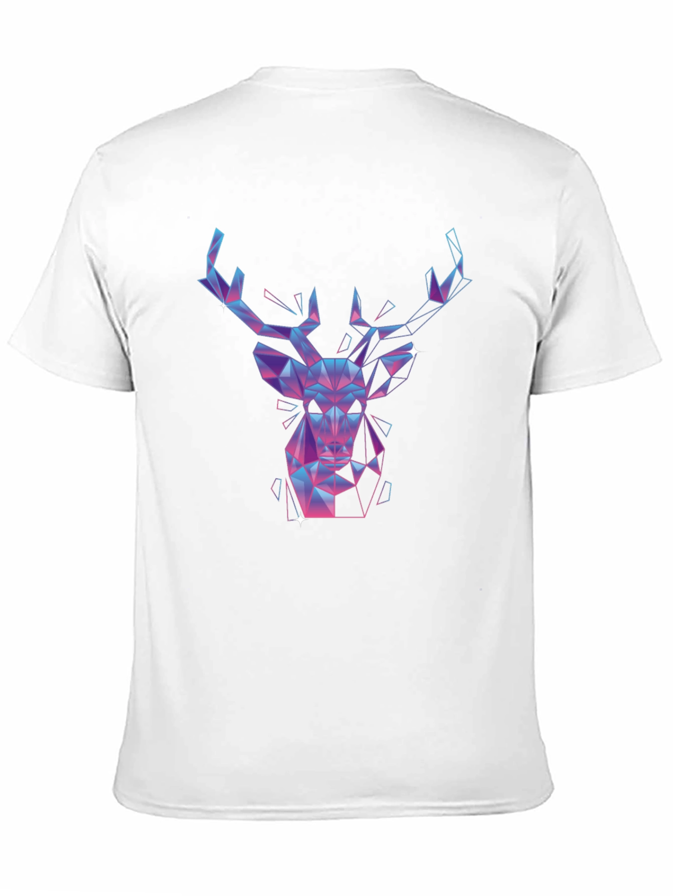 Black Geometric Deer Graphic Tee - Black view 11