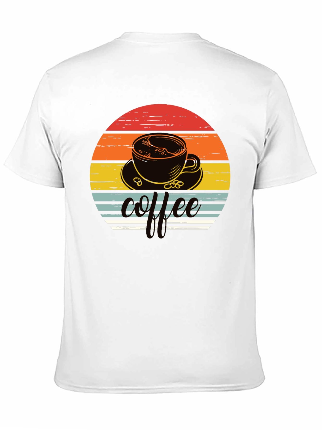 Black Coffee Sunset Graphic Tee - Retro Style Shirt view 11