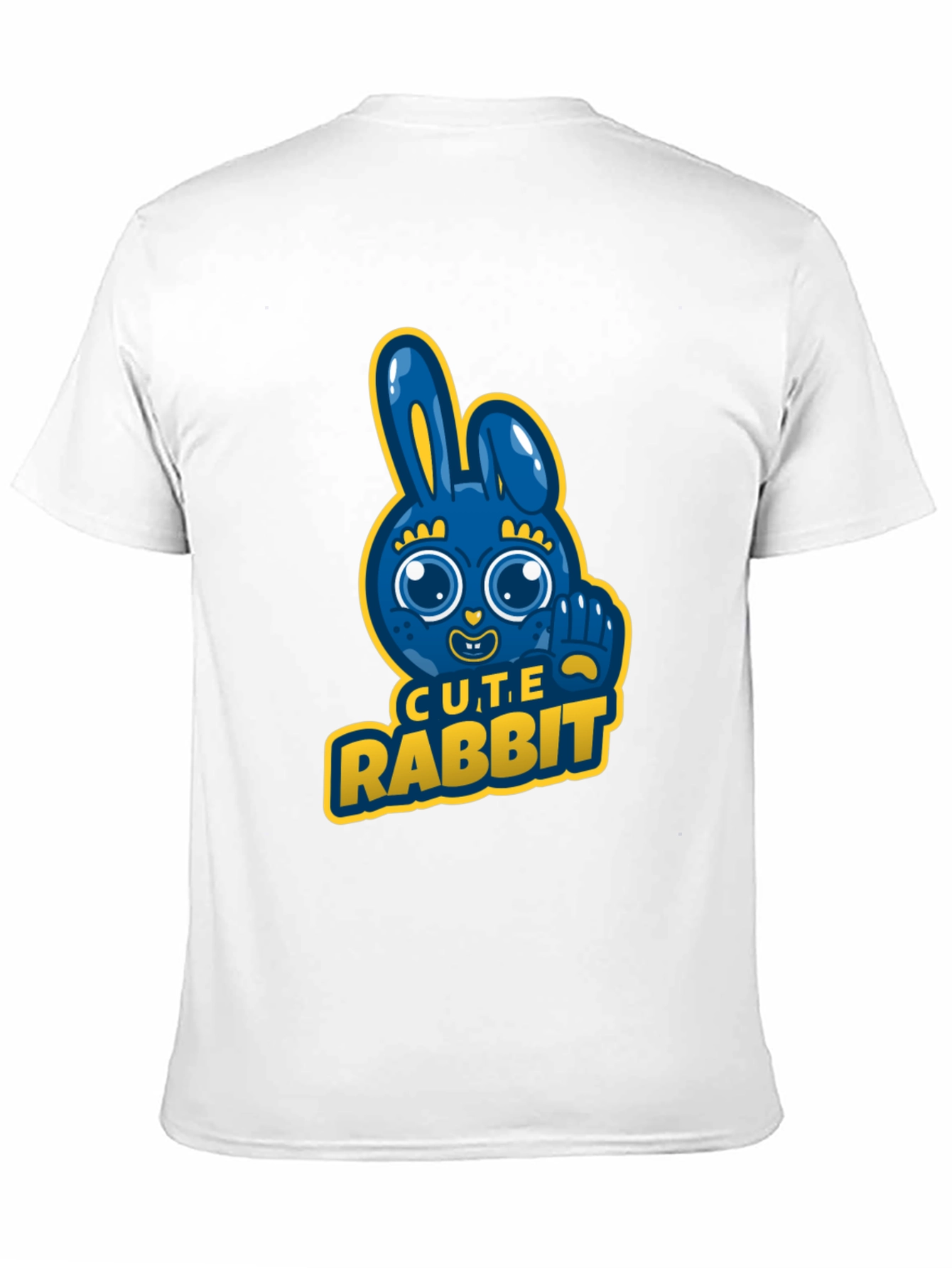 Black Cute Rabbit Graphic Tee - Fun & Stylish view 11
