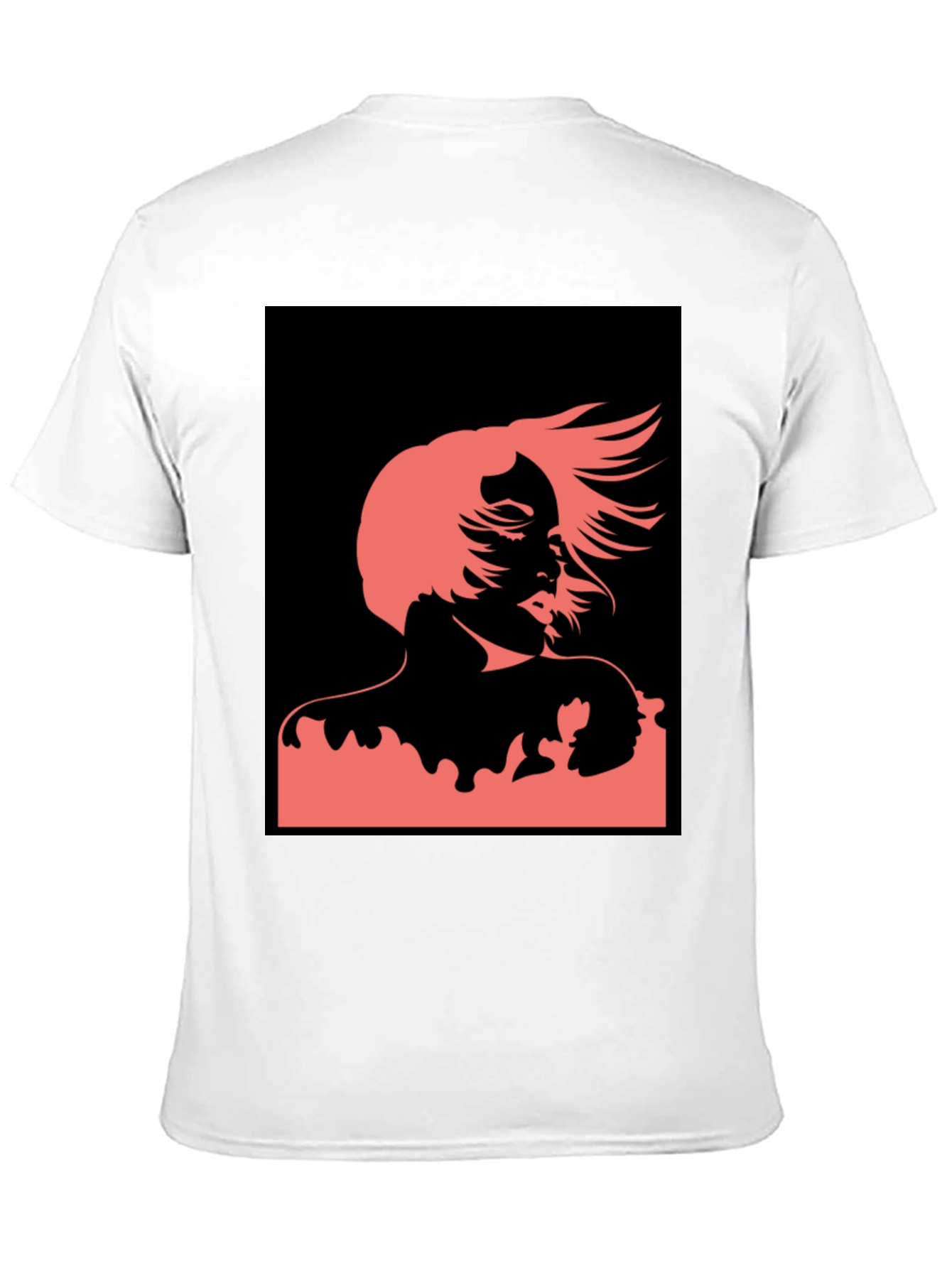Black Abstract Woman Graphic Black T-Shirt view 11