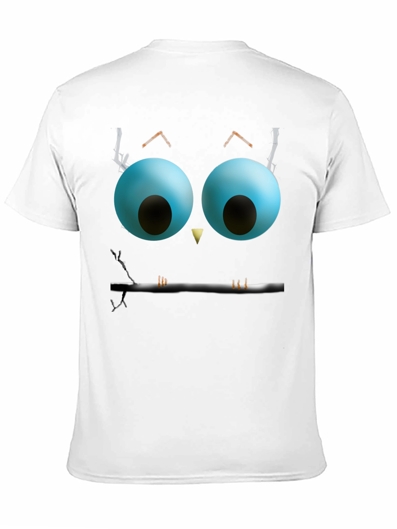 Black Whimsical Owl Face Graphic Tee - Black view 11