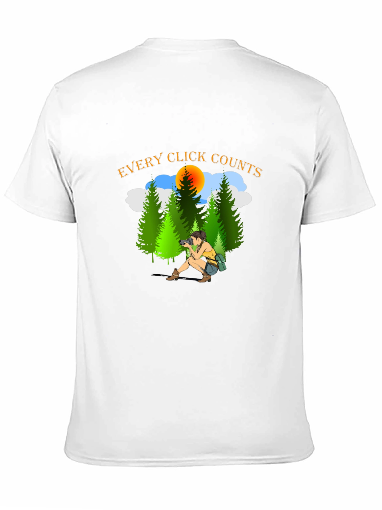 Black Every Click Counts Black Graphic T-Shirt view 11