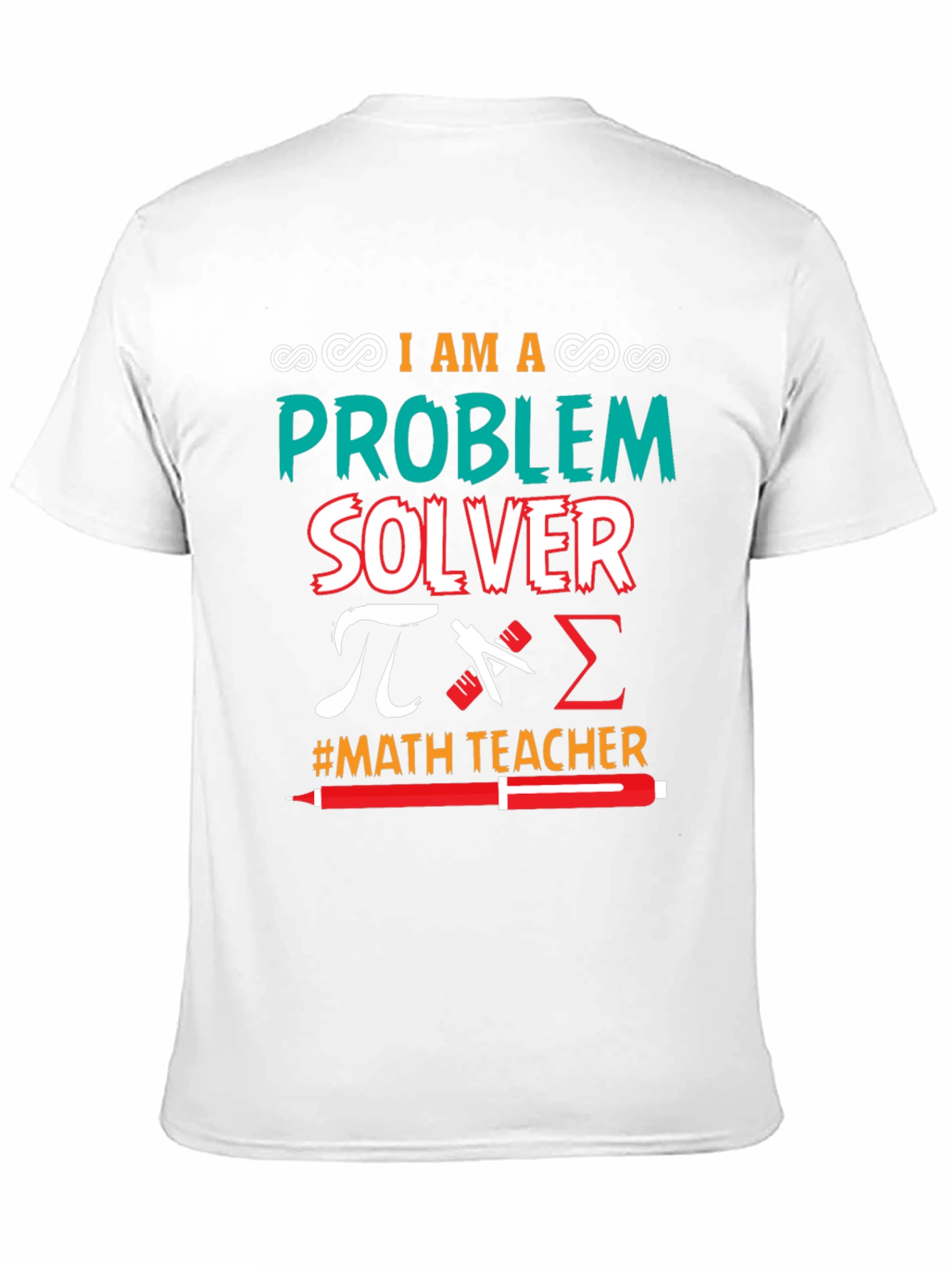 Black I Am a Problem Solver Math Teacher T-Shirt view 11