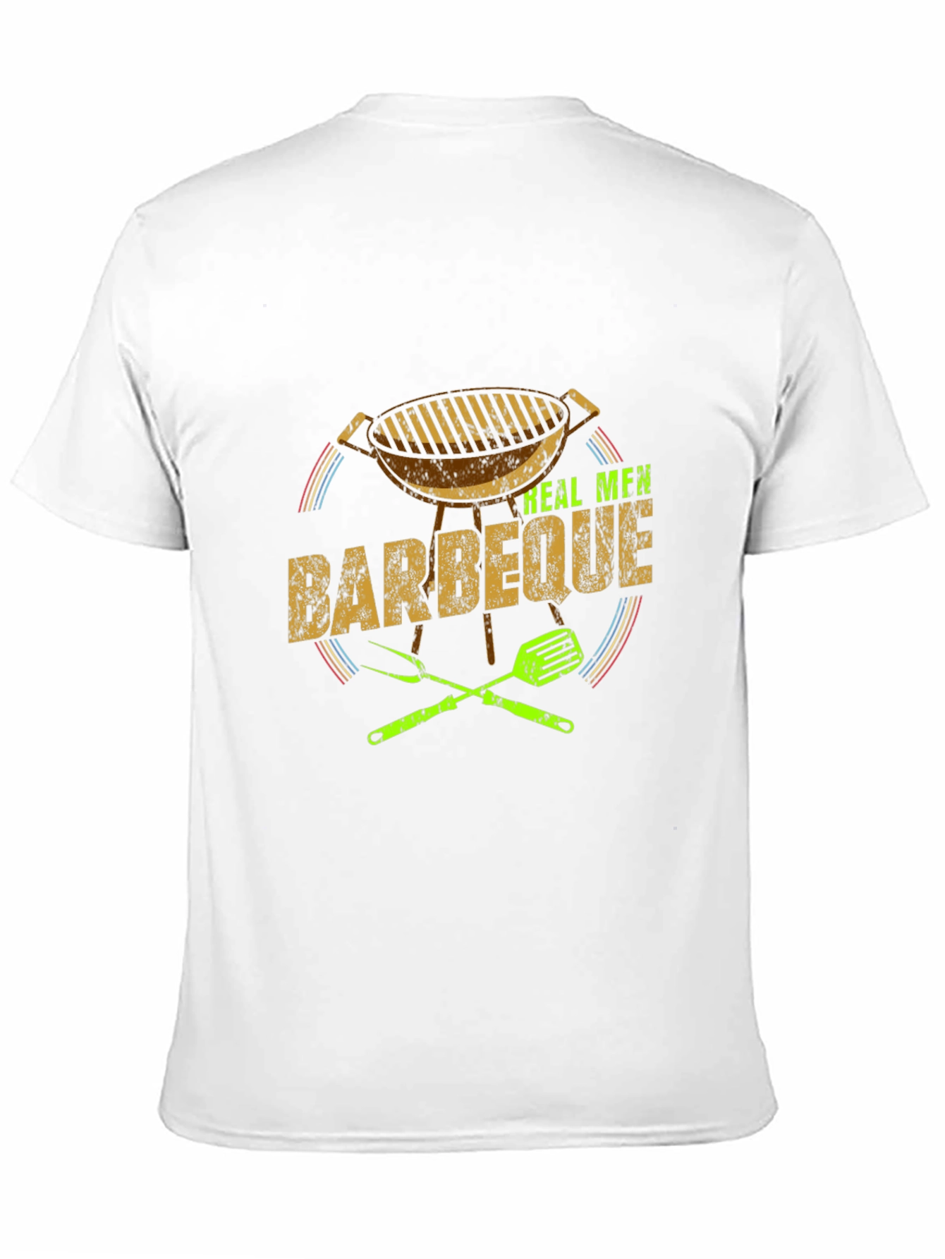 Black Real Men Barbeque T-Shirt view 11