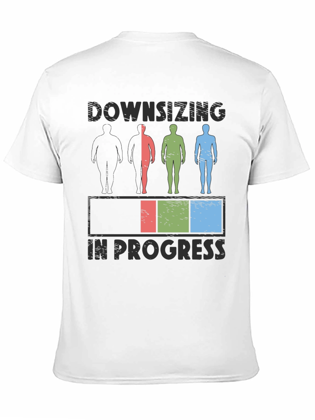 Black Downsizing In Progress T-Shirt - Weight Loss Humor view 11