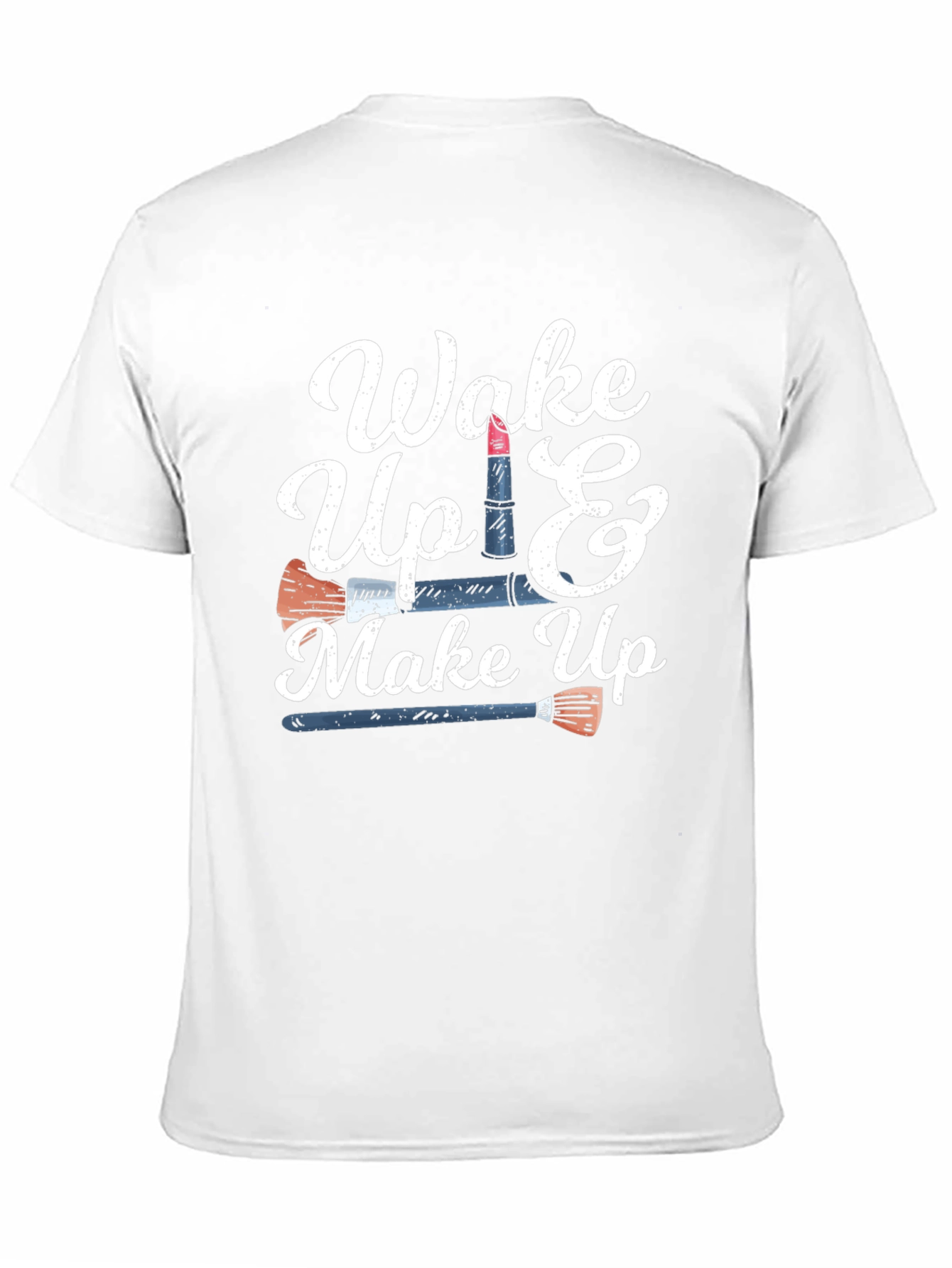 Black Wake Up & Makeup Graphic Tee - Trendy & Comfy! view 11