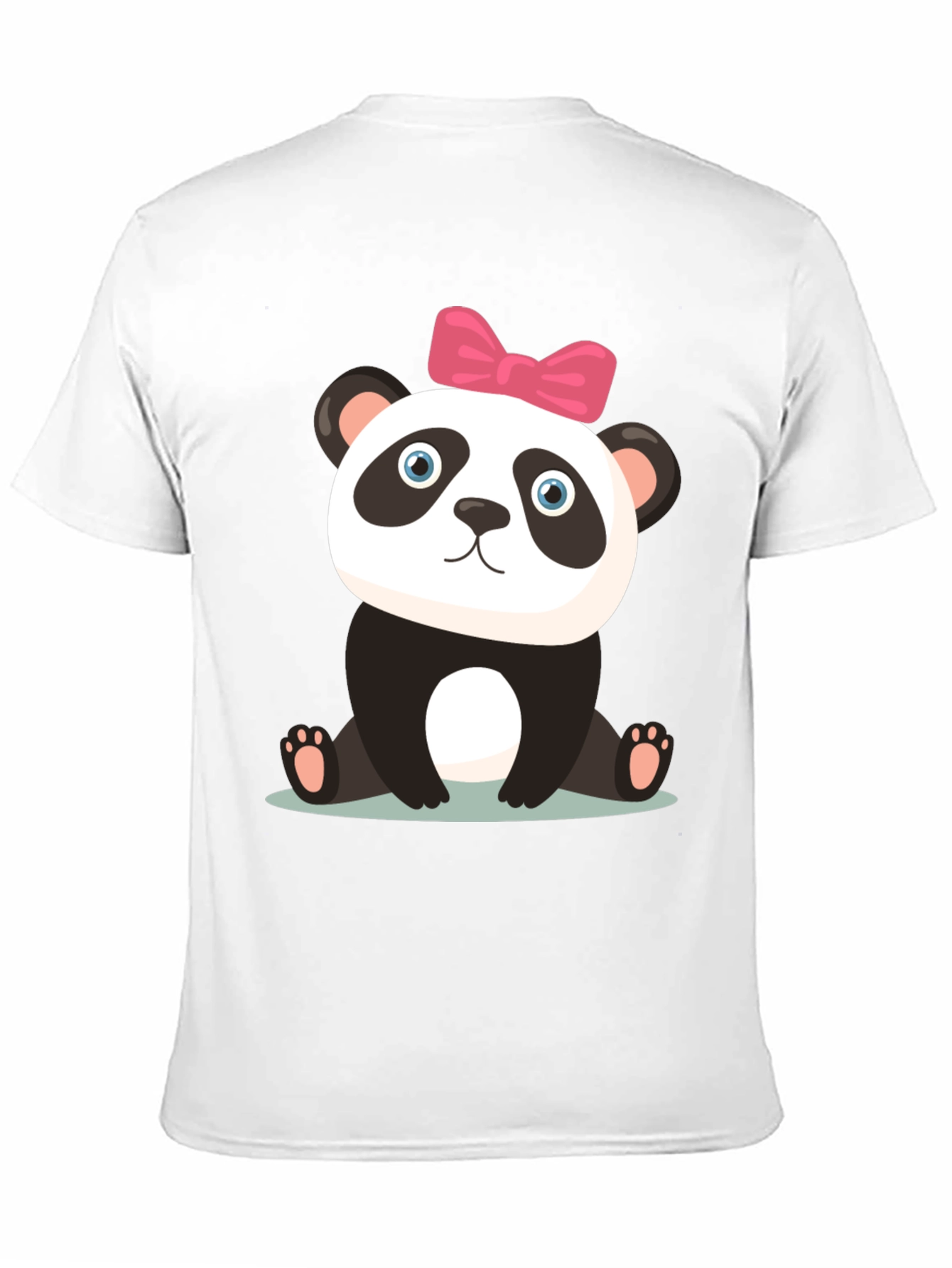 Black Cute Panda Bear Graphic Black T-Shirt view 11