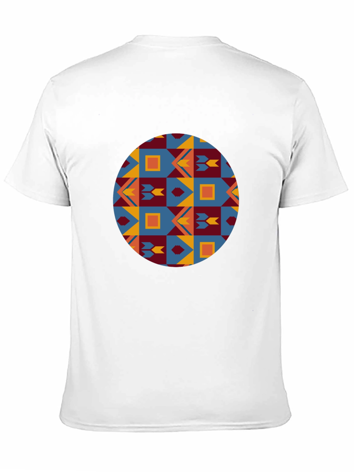 Black Geometric Circle Pattern Tee view 11