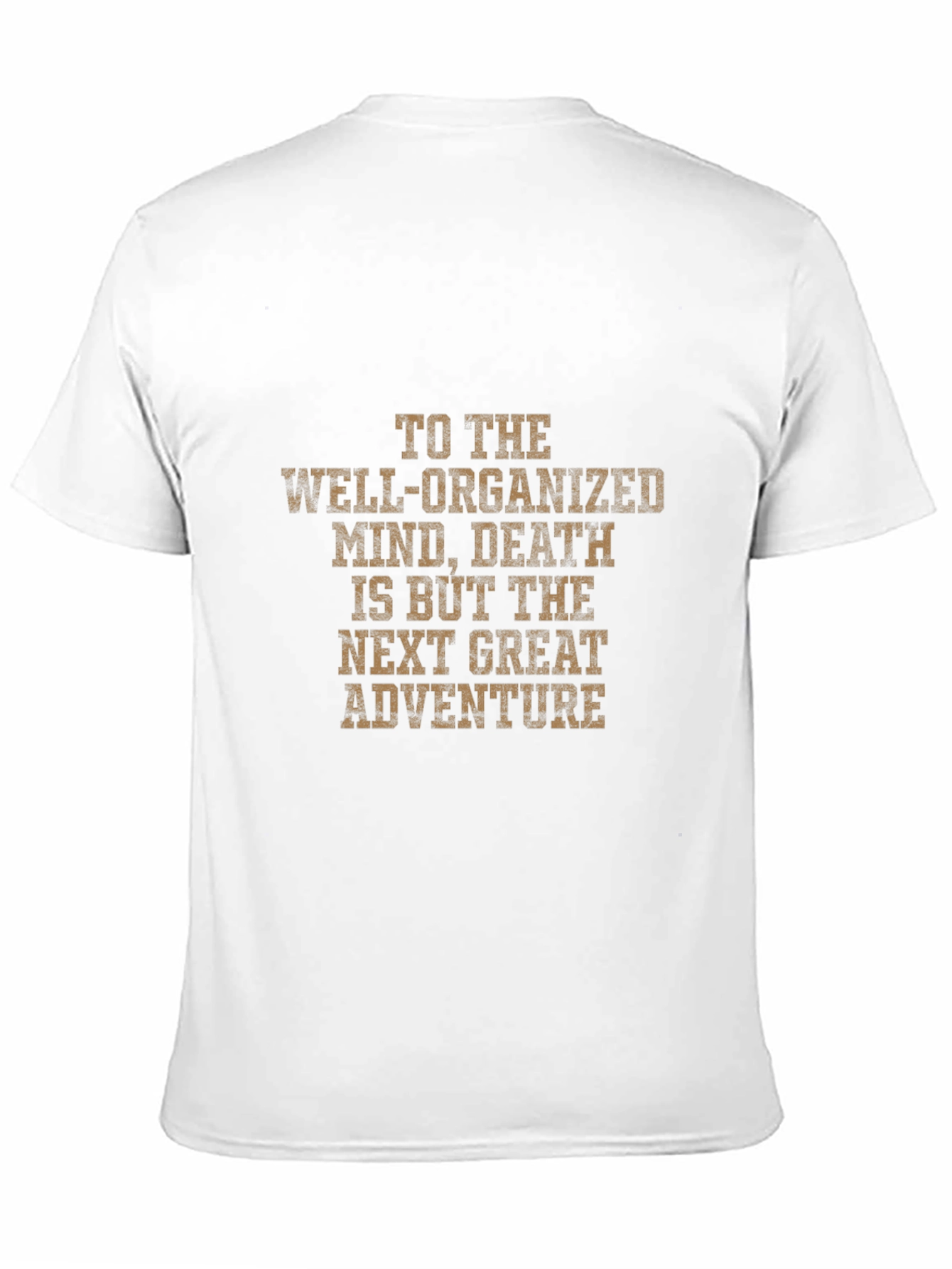 Black Well Organized Mind Death Adventure T-Shirt view 11