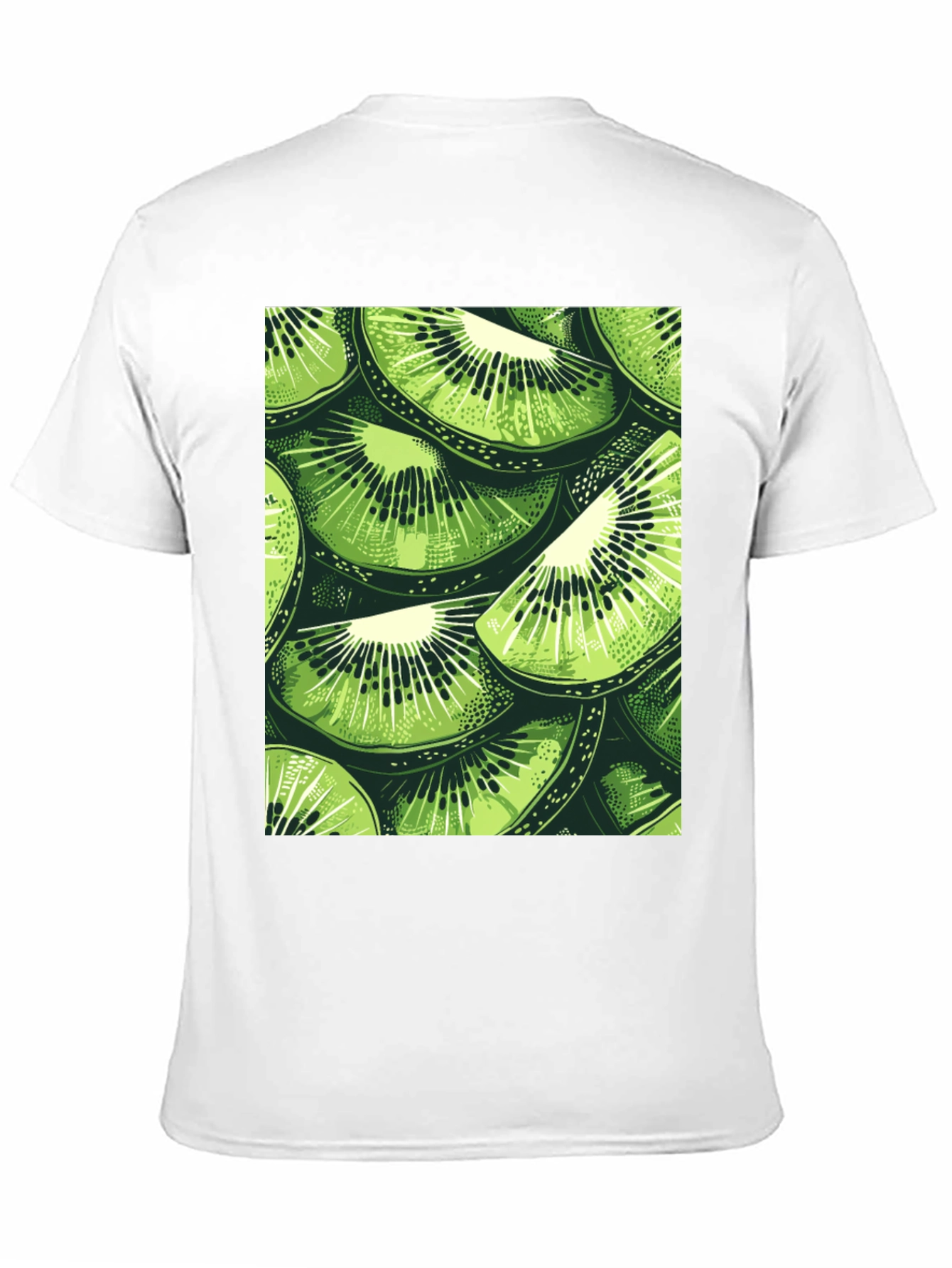Black Kiwi Slice Print Tee - Fresh Summer Style! view 11