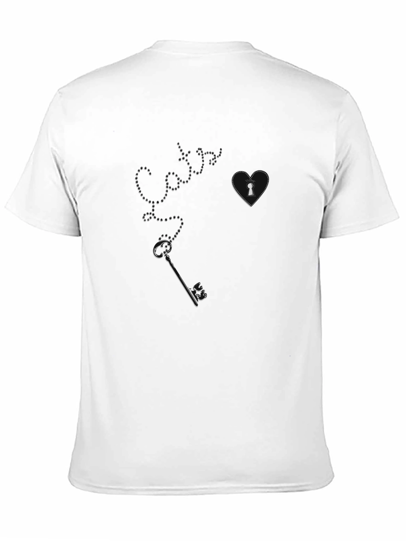 Black Key to My Heart T-Shirt - Stylish Graphic Tee view 11