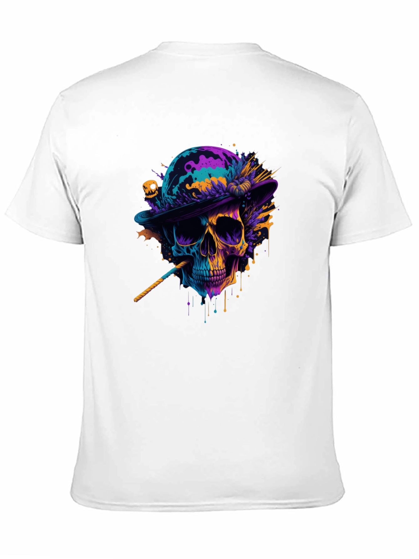 Black Skull Graphic T-Shirt - Vibrant Art Tee view 11