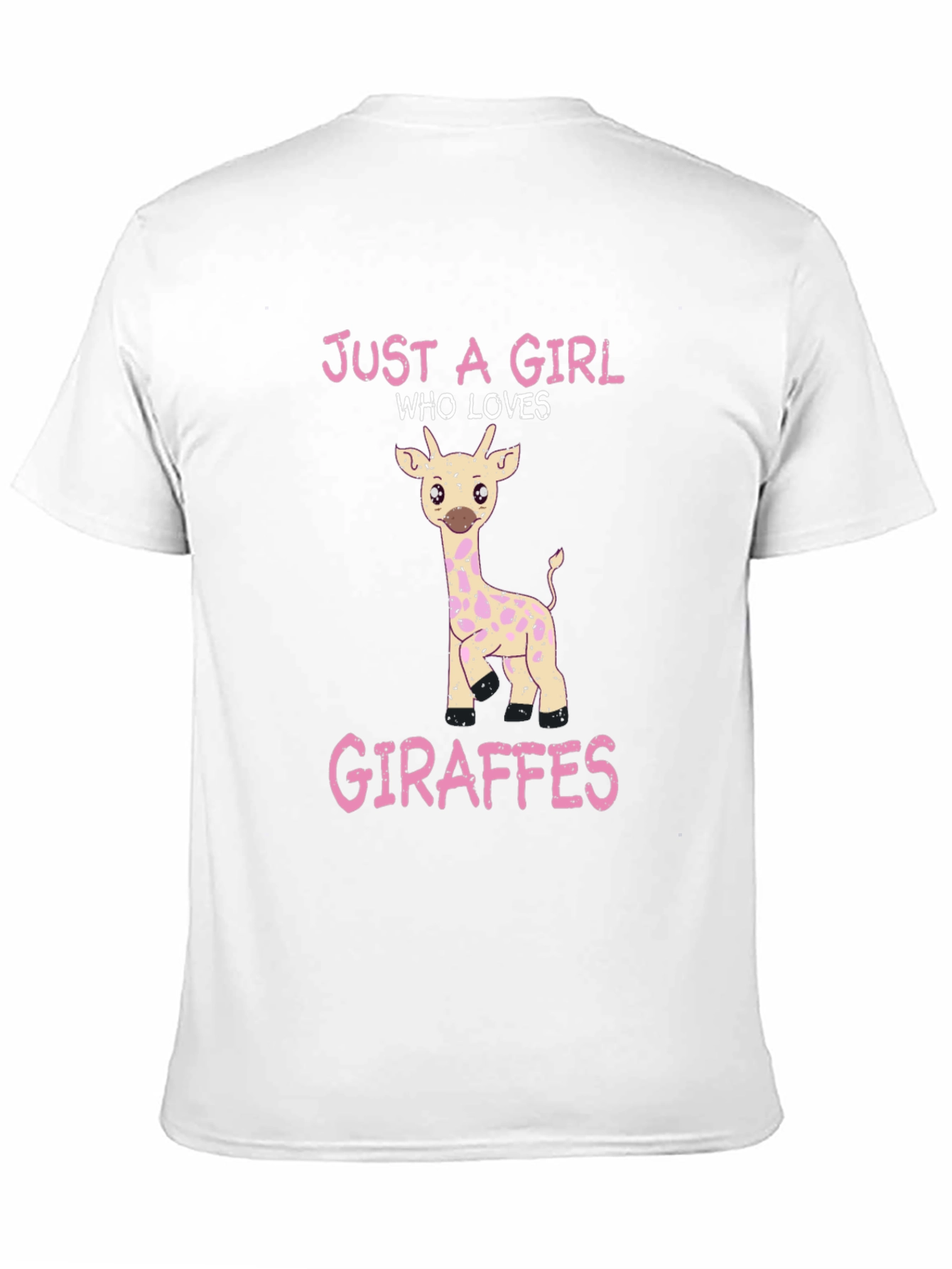 Black Just a Girl Who Loves Giraffes T-Shirt view 11