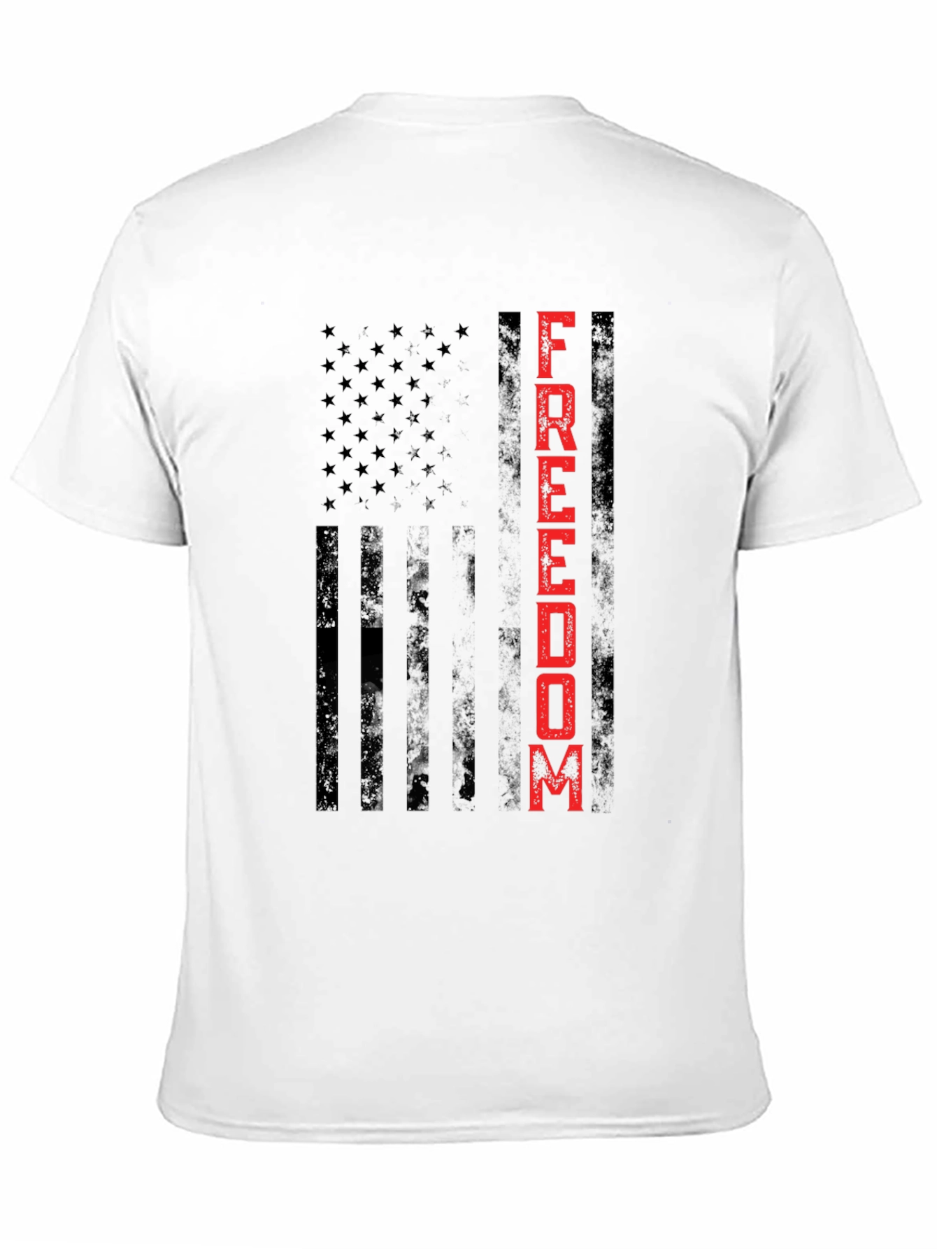 Black Freedom Flag Graphic Tee - Patriotic Design view 11