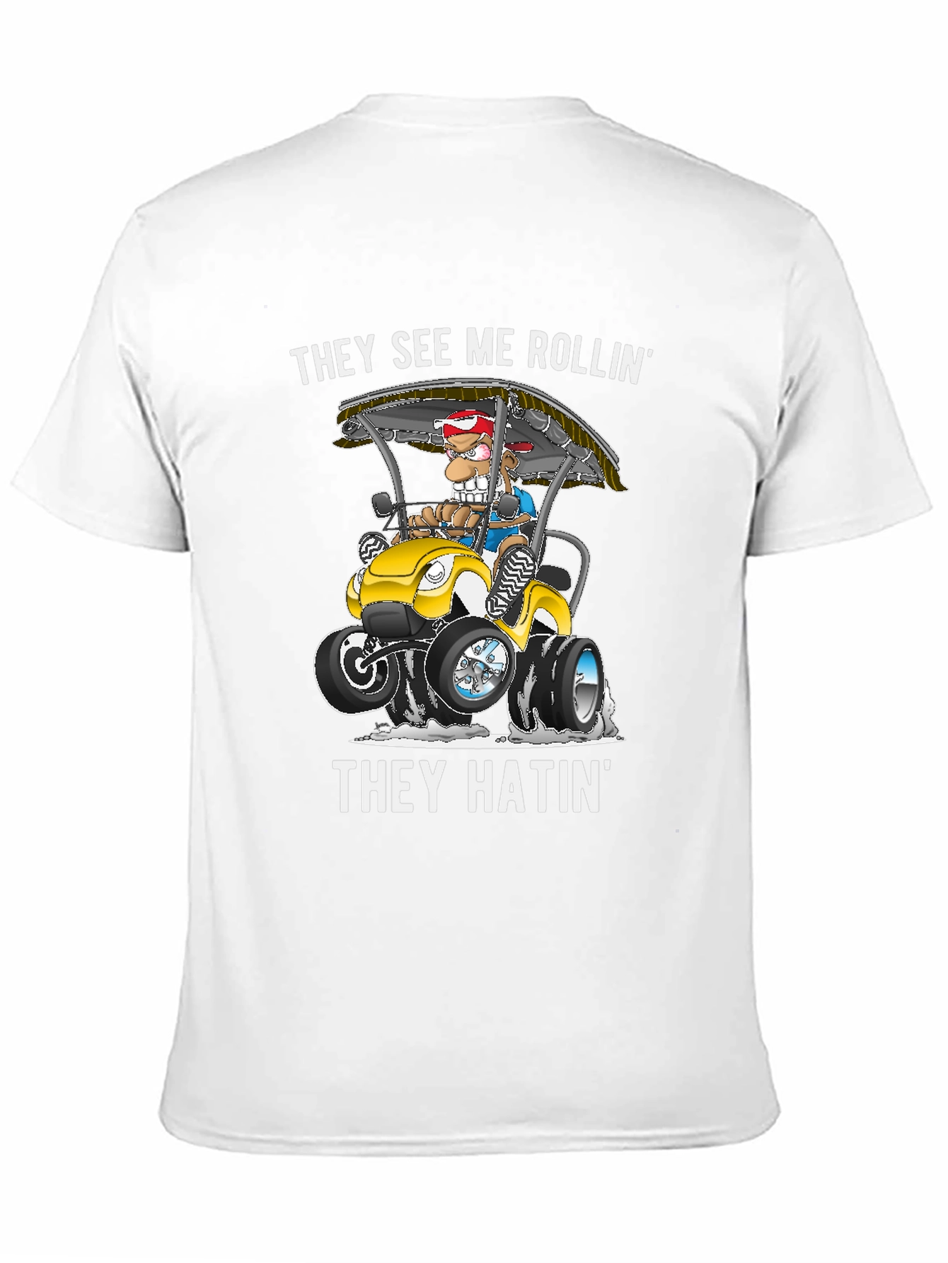 Black They See Me Rollin' T-Shirt Funny Graphic Tee view 11