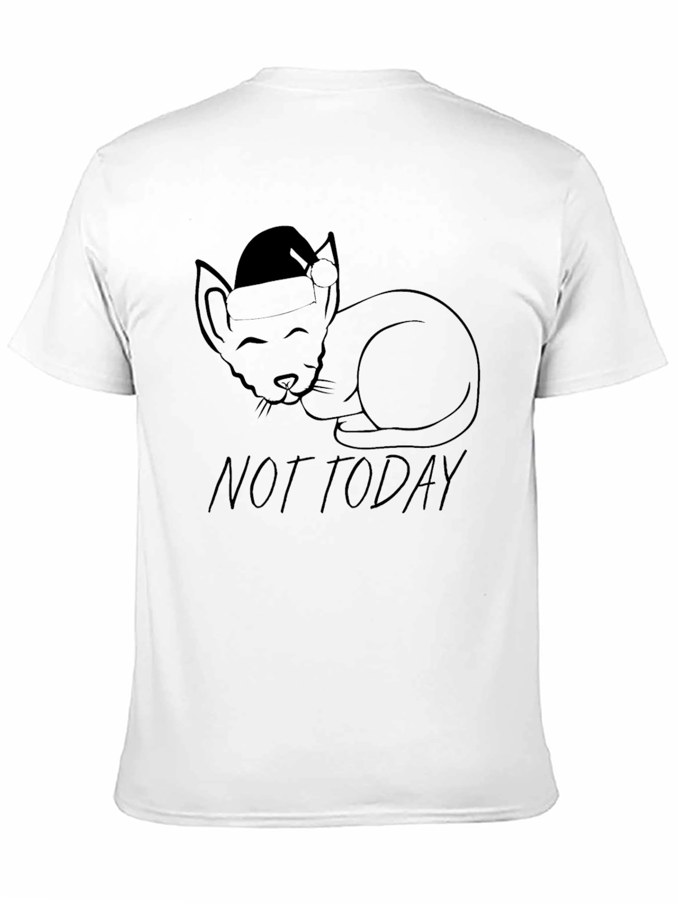 Black Not Today Cat Tee view 11